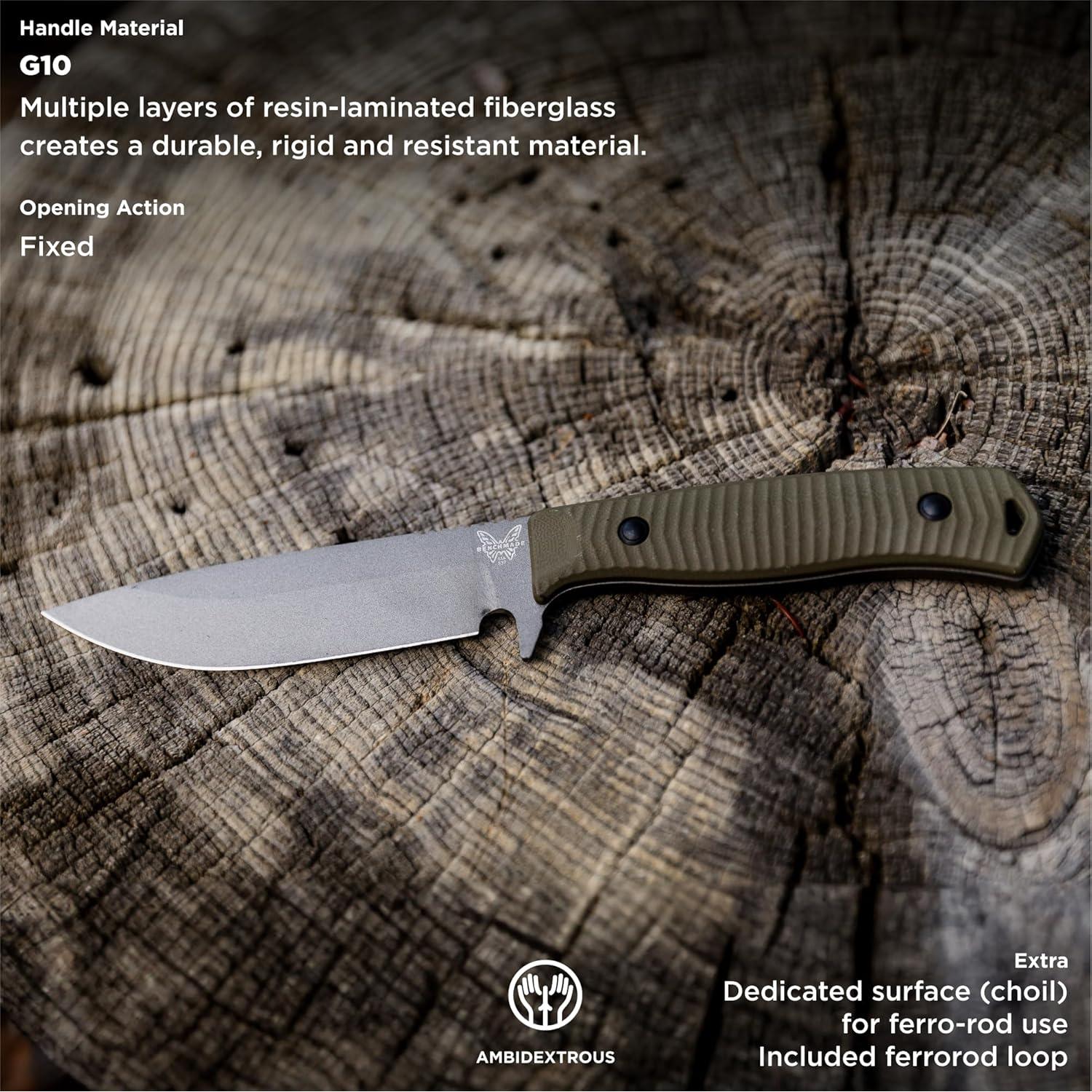 Cuchillo Fijo Benchmade Anonimus 539GY Verde OD 12.7cm