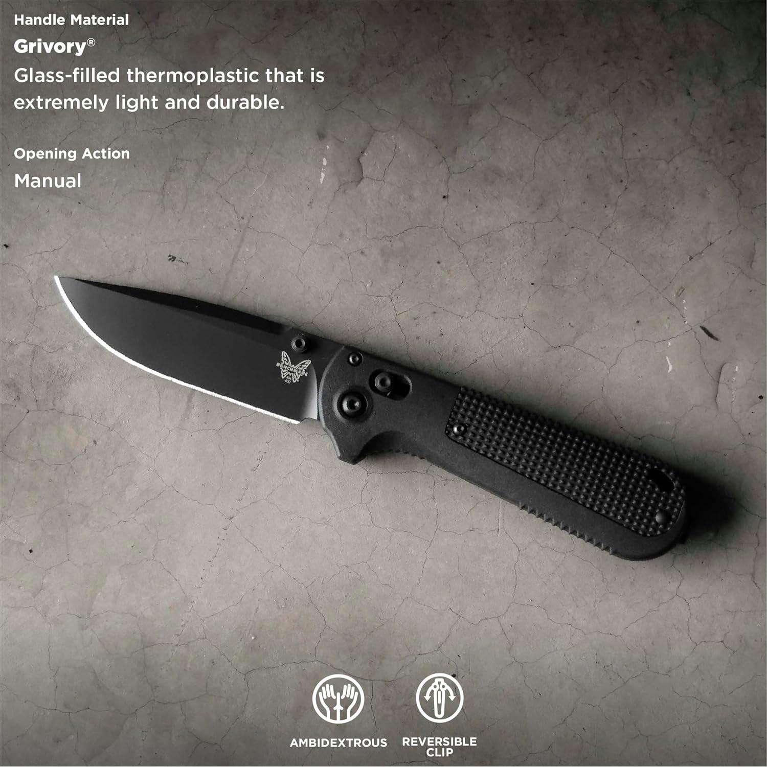 Cuchillo Táctico Benchmade Redoubt 430BK-02 Hoja Lisa Negro
