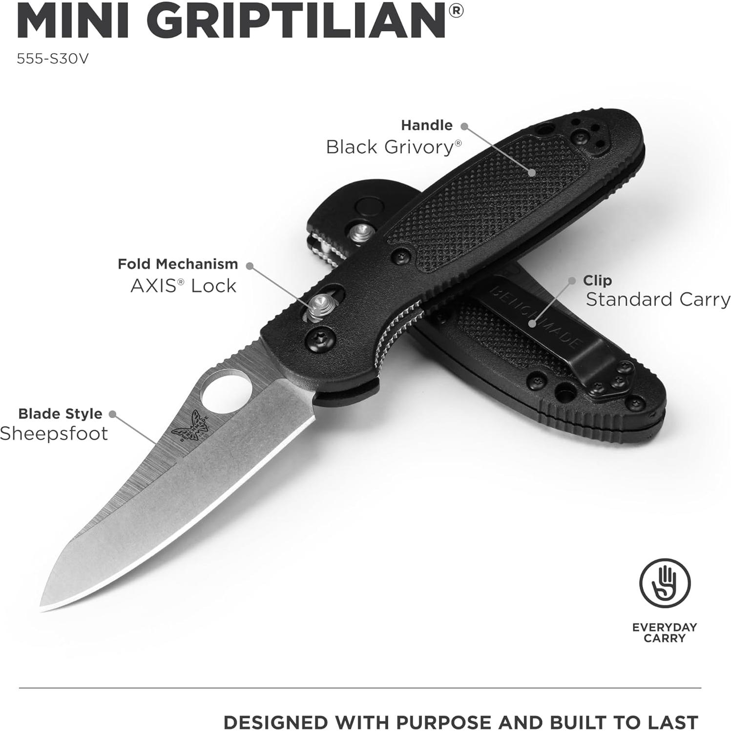 Cuchillo de Exterior Benchmade Mini Griptilian 555-S30V 17.19cm