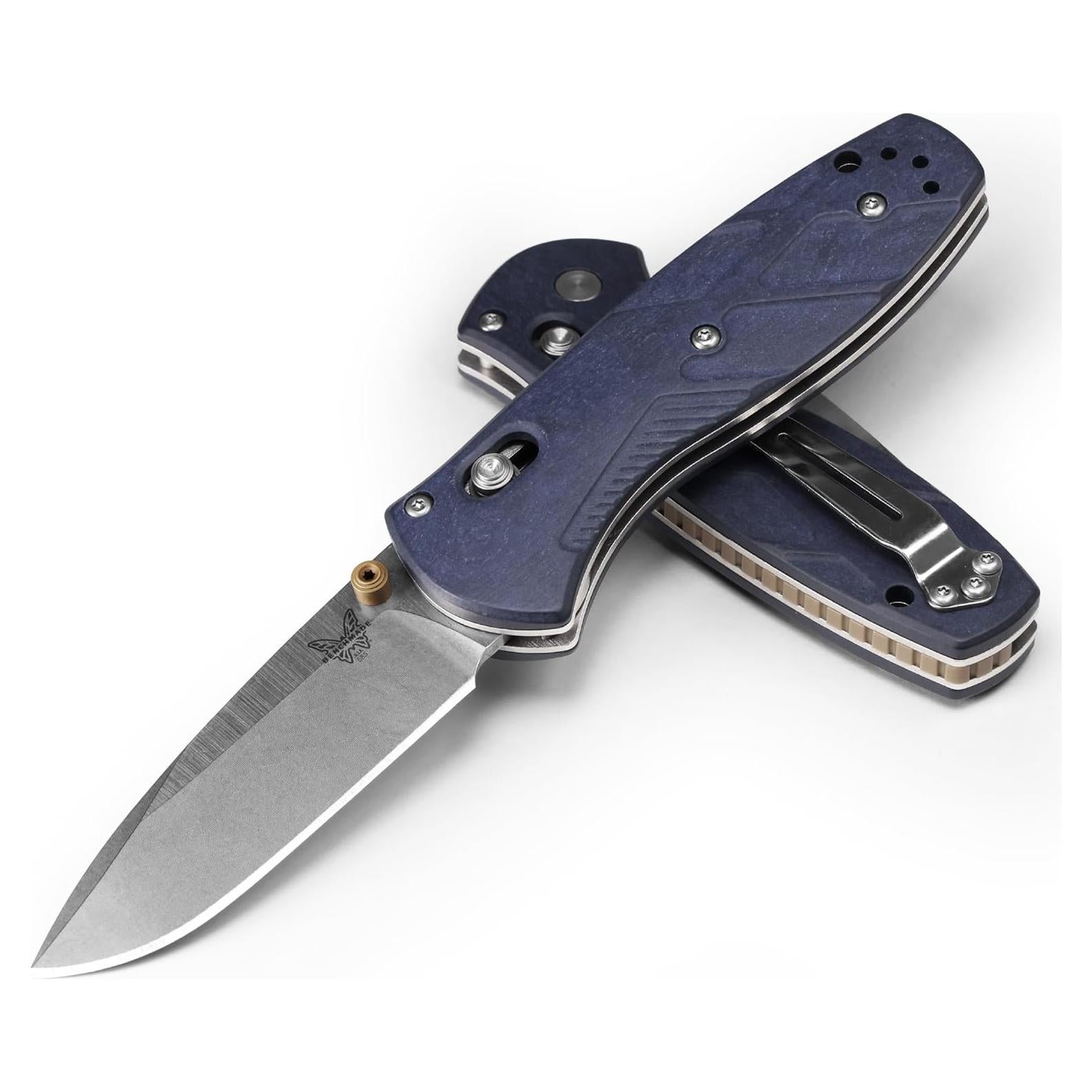 Cuchillo EDC Benchmade Mini Barrage 585-03 Richlite Azul