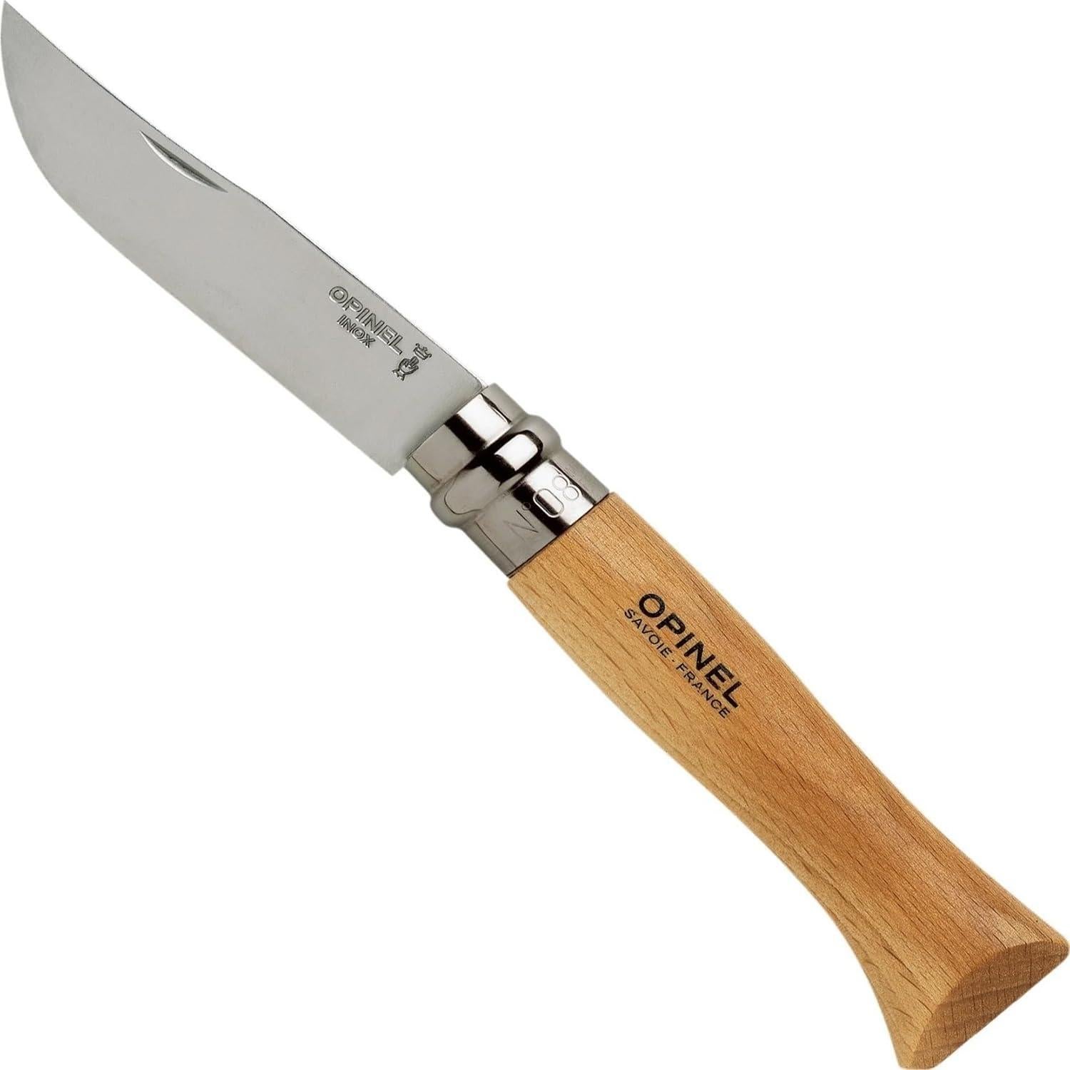 Cuchillo Plegable Opinel No.08 Acero Inoxidable 8.3 cm