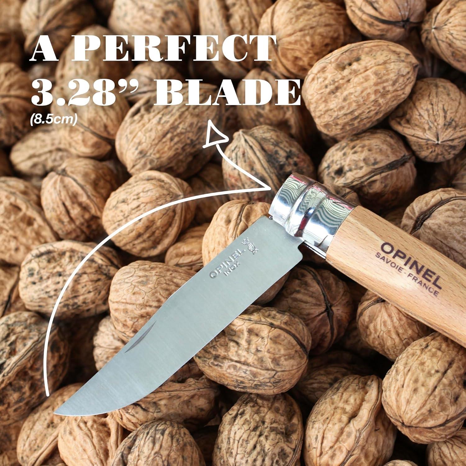 Cuchillo Plegable Opinel No.08 Acero Inoxidable 8.3 cm