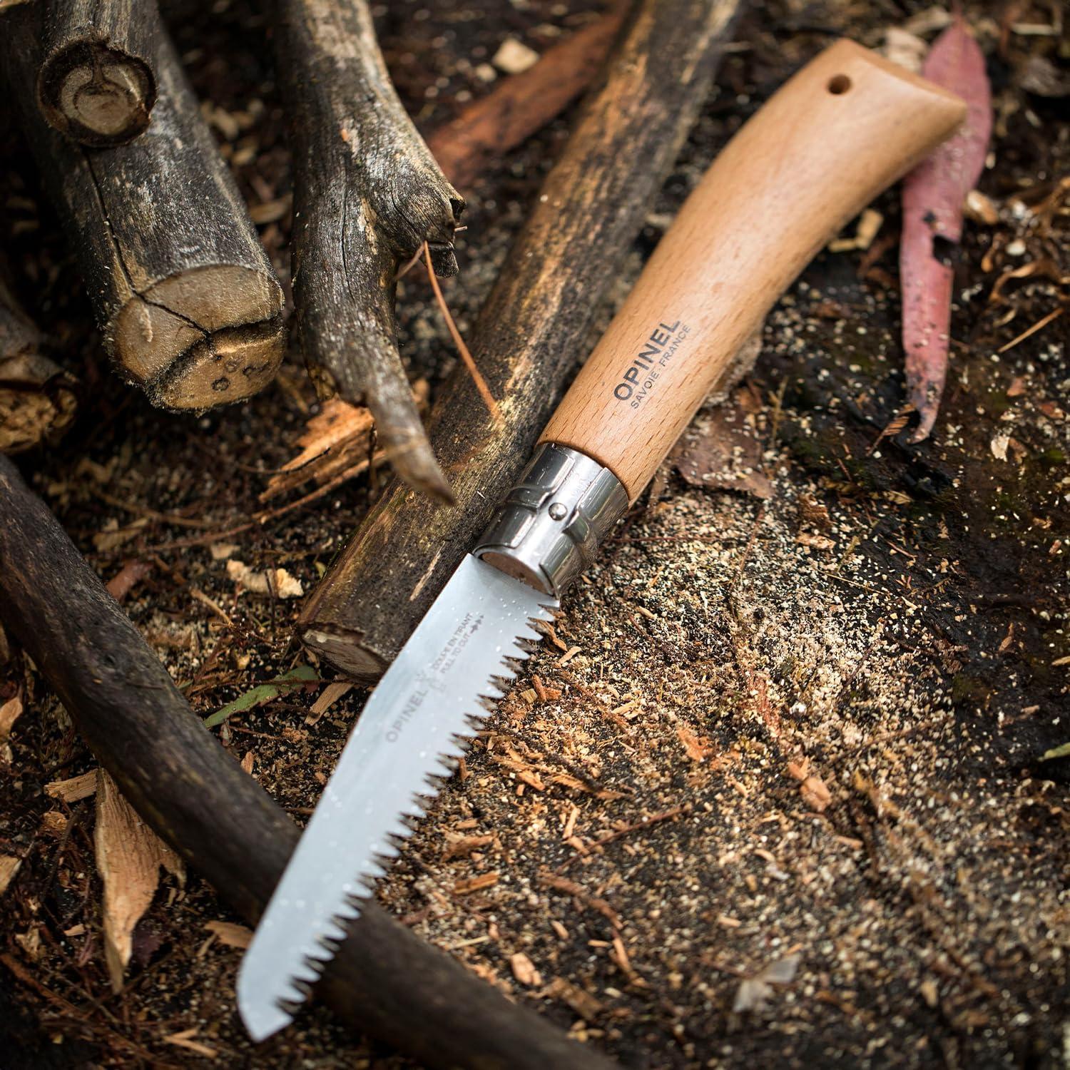 Sierra Plegable Opinel N°12 - Acero Carbono, Mango de Haya