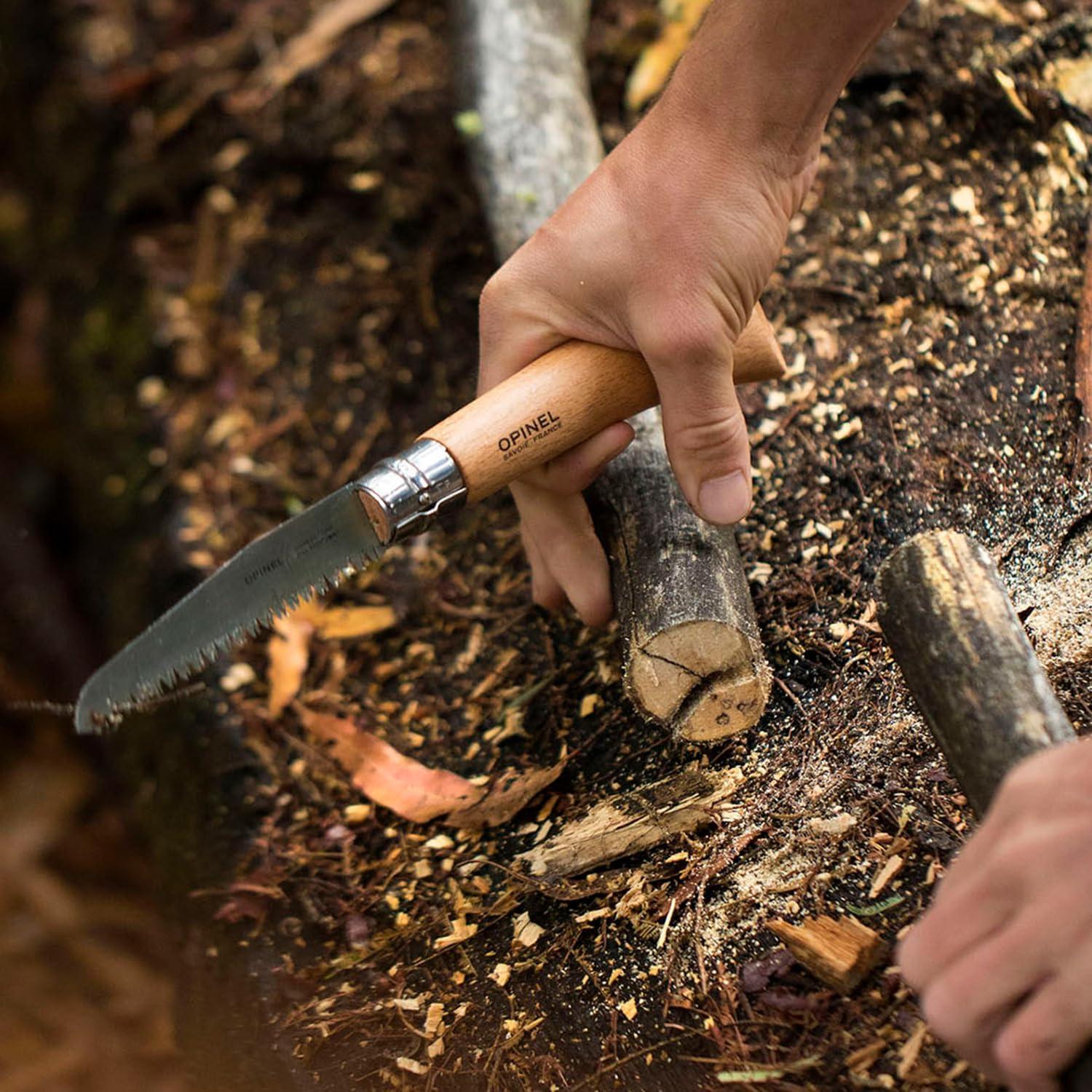 Sierra Plegable Opinel N°12 - Acero Carbono, Mango de Haya