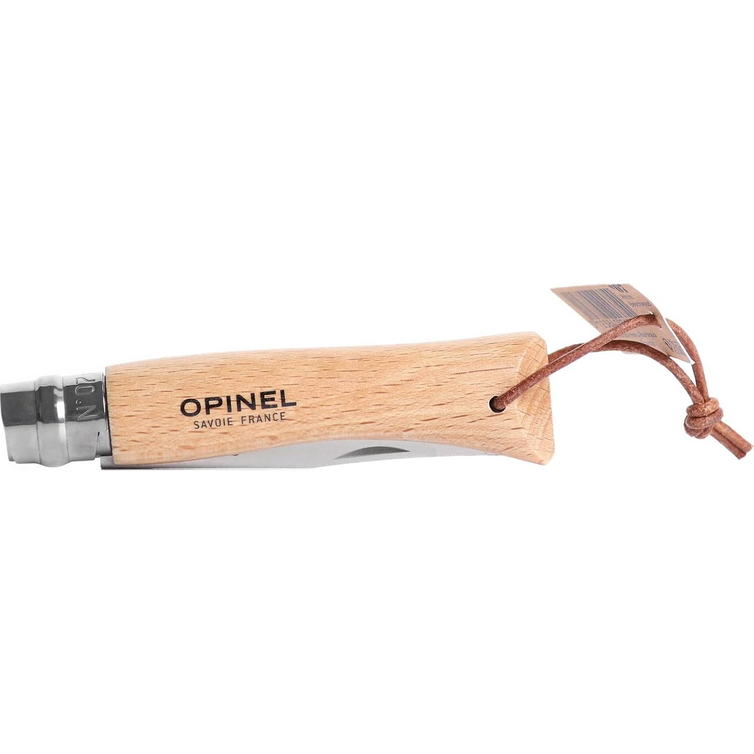 Cuchillo Plegable Opinel No. 7 Acero Inoxidable Madera Haya