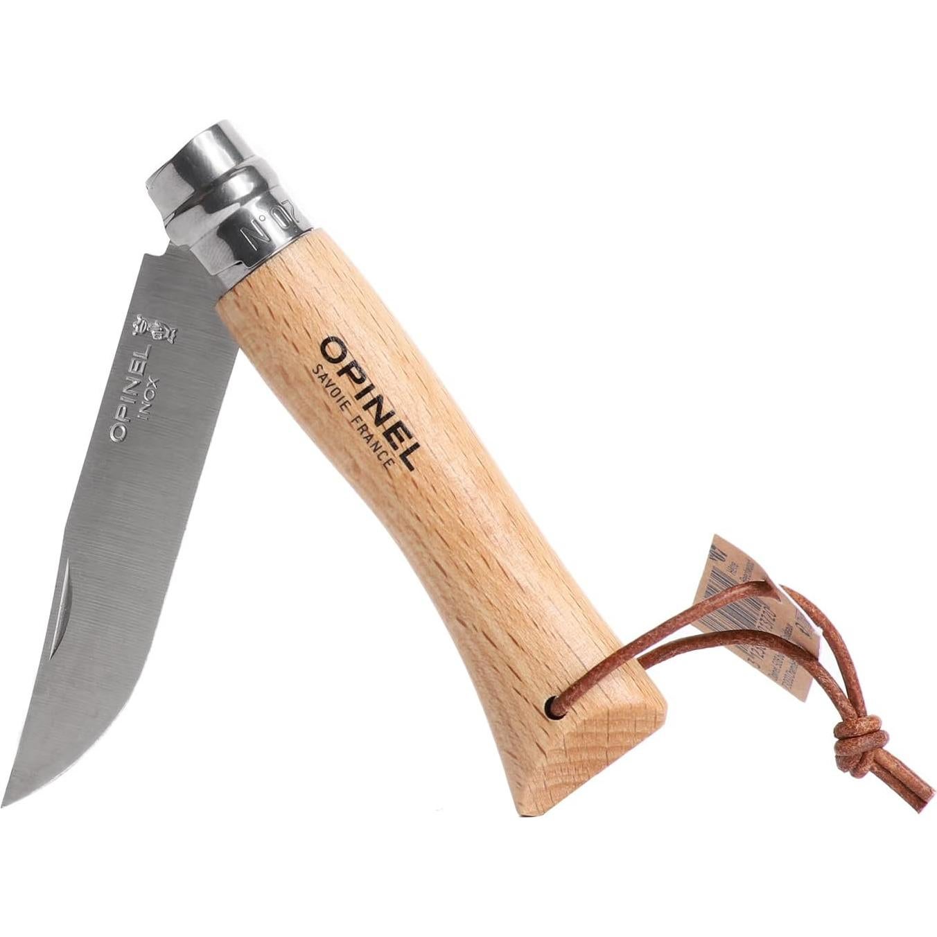 Cuchillo Plegable Opinel No. 7 Acero Inoxidable Madera Haya