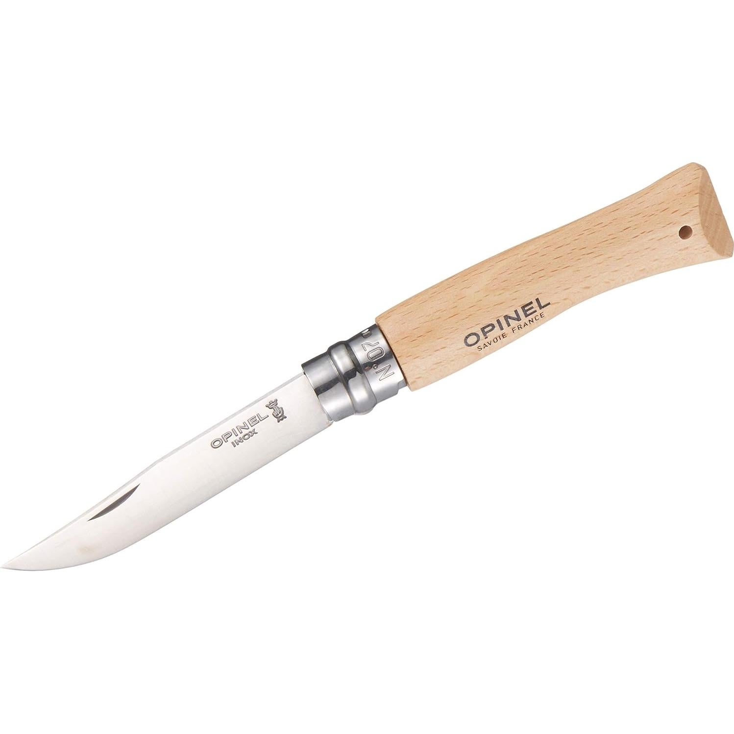 Cuchillo Plegable Opinel No. 7 Acero Inoxidable Madera Haya