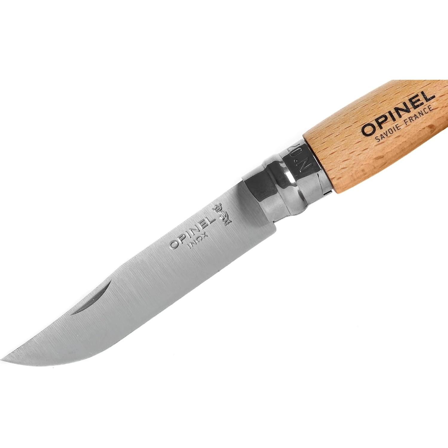 Cuchillo Plegable Opinel No. 7 Acero Inoxidable Madera Haya