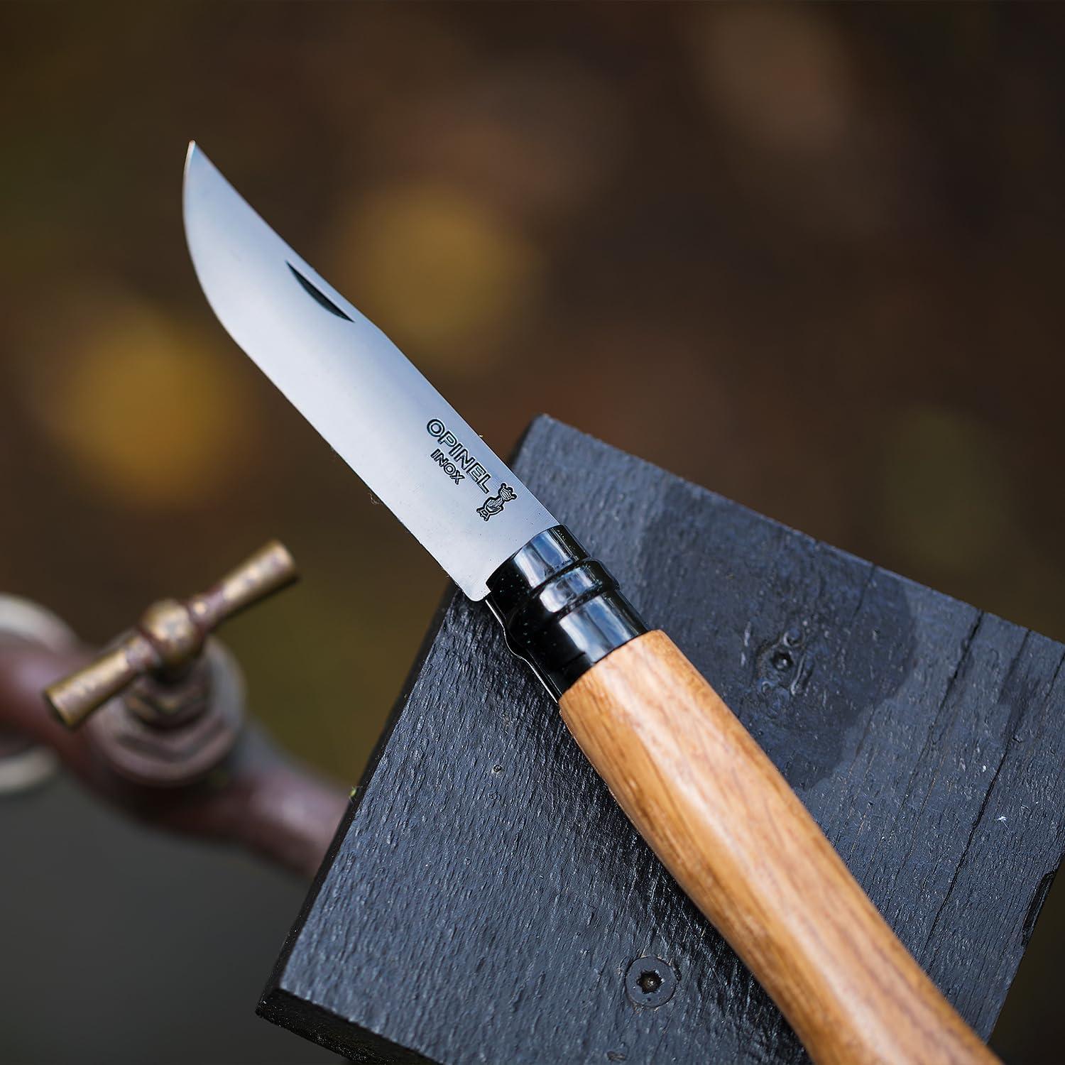 Cuchillo Plegable Opinel No 08 Estudio Negro 8.5 cm Acero Inoxidable