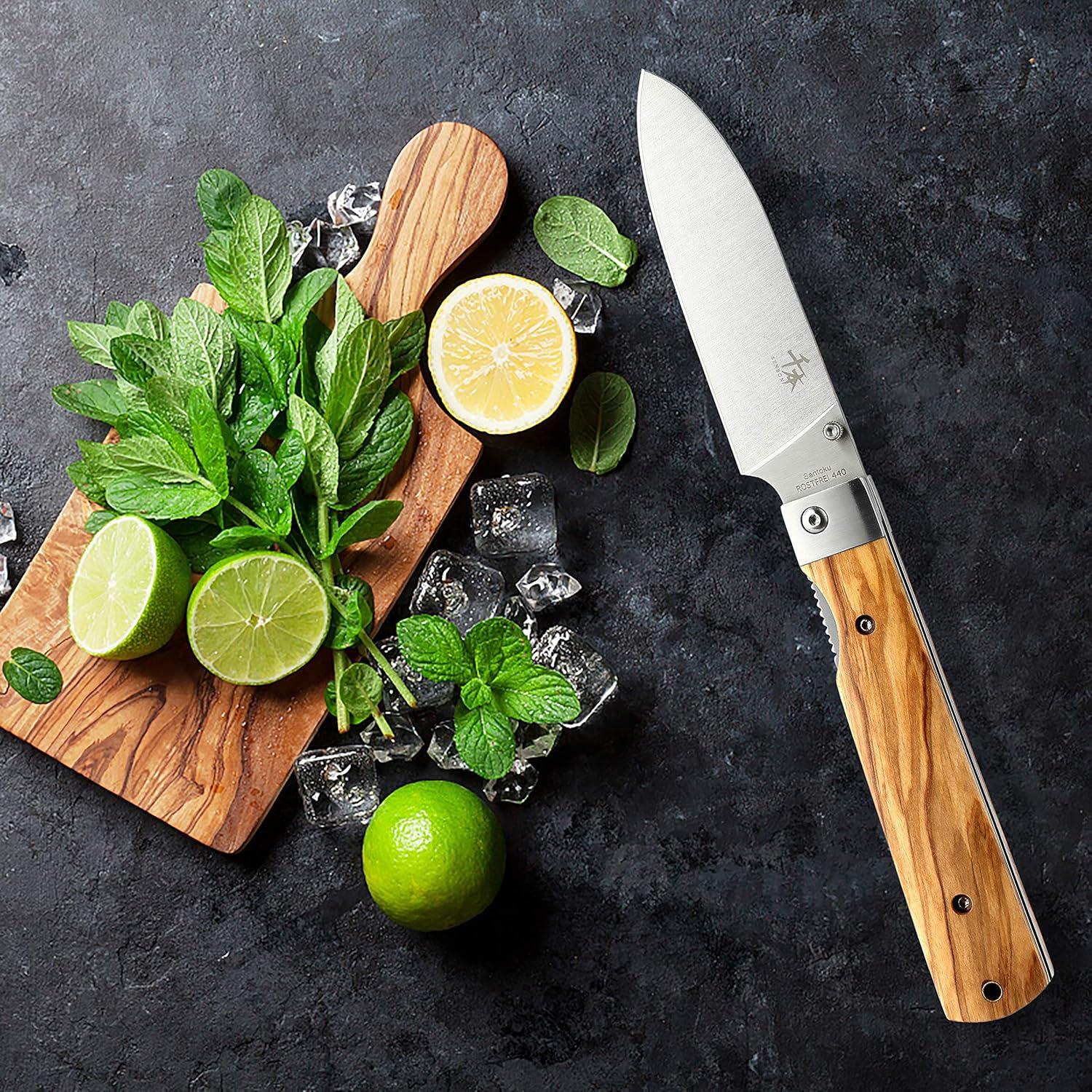 Cuchillo de Pelar Plegable SENBON de Acero Inoxidable 440A