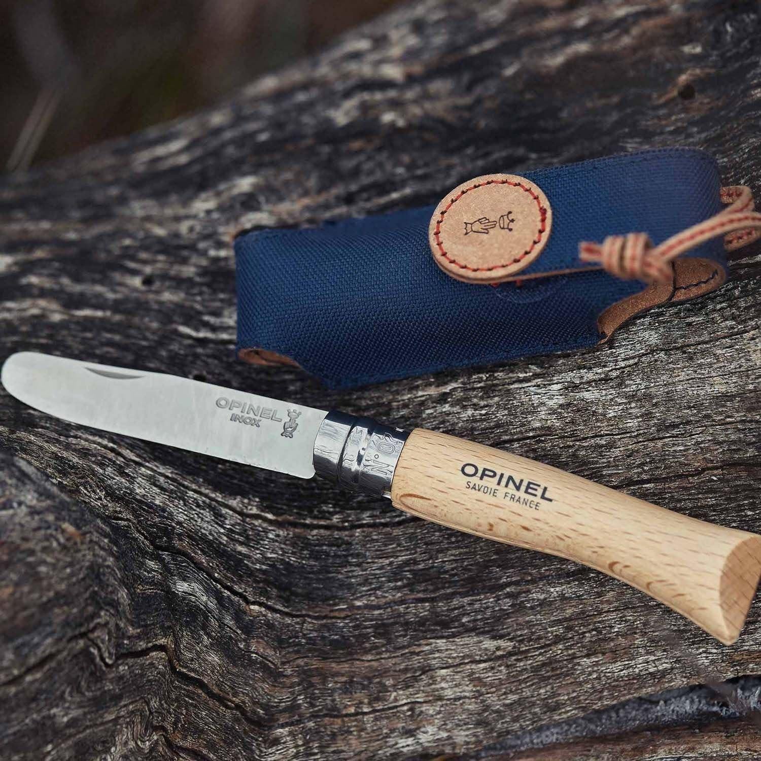 Cuchillo Plegable Infantil Opinel No.7 con Funda de Seguridad