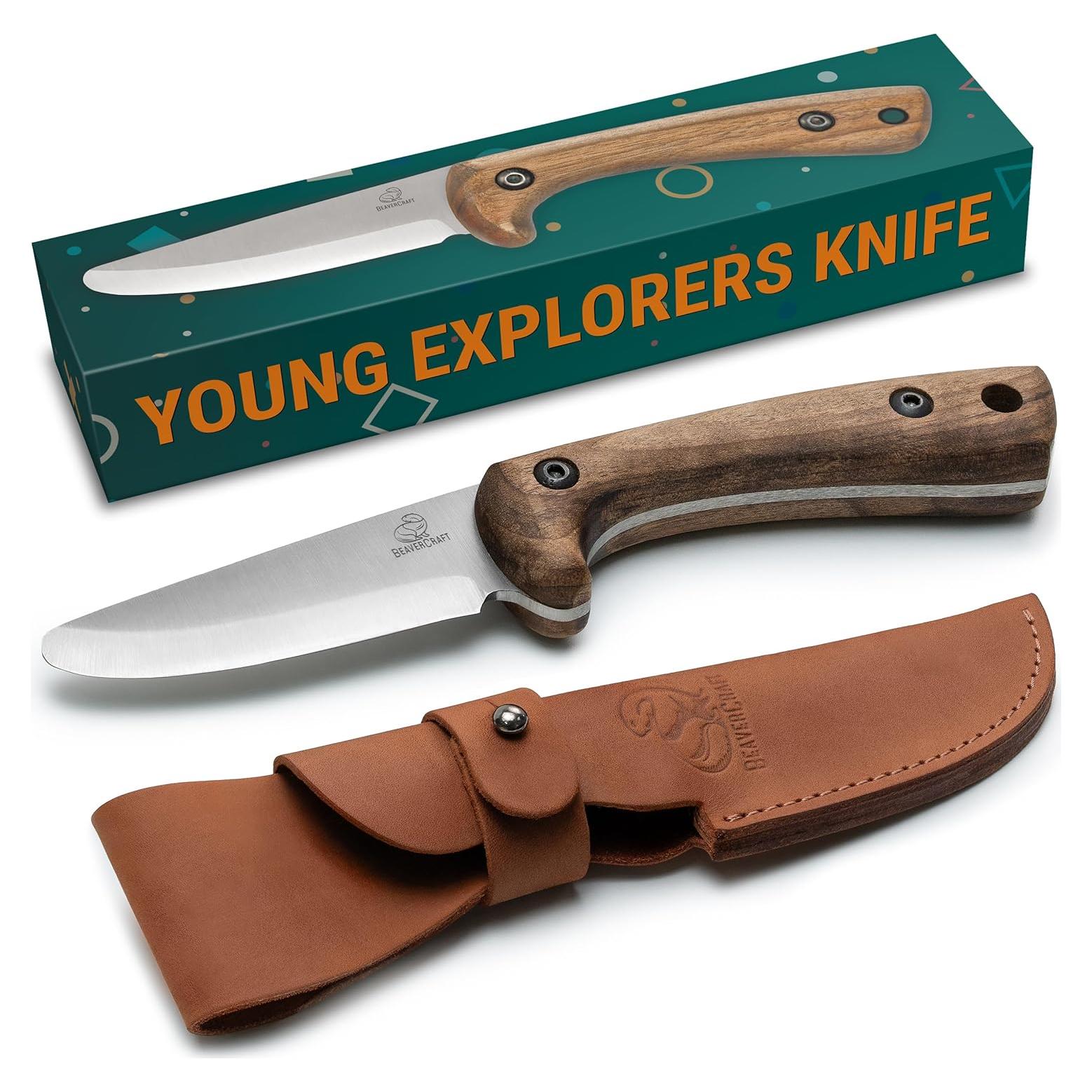 Cuchillo Scout para Niños BeaverCraft BSH Kid - Seguro y Ergonómico