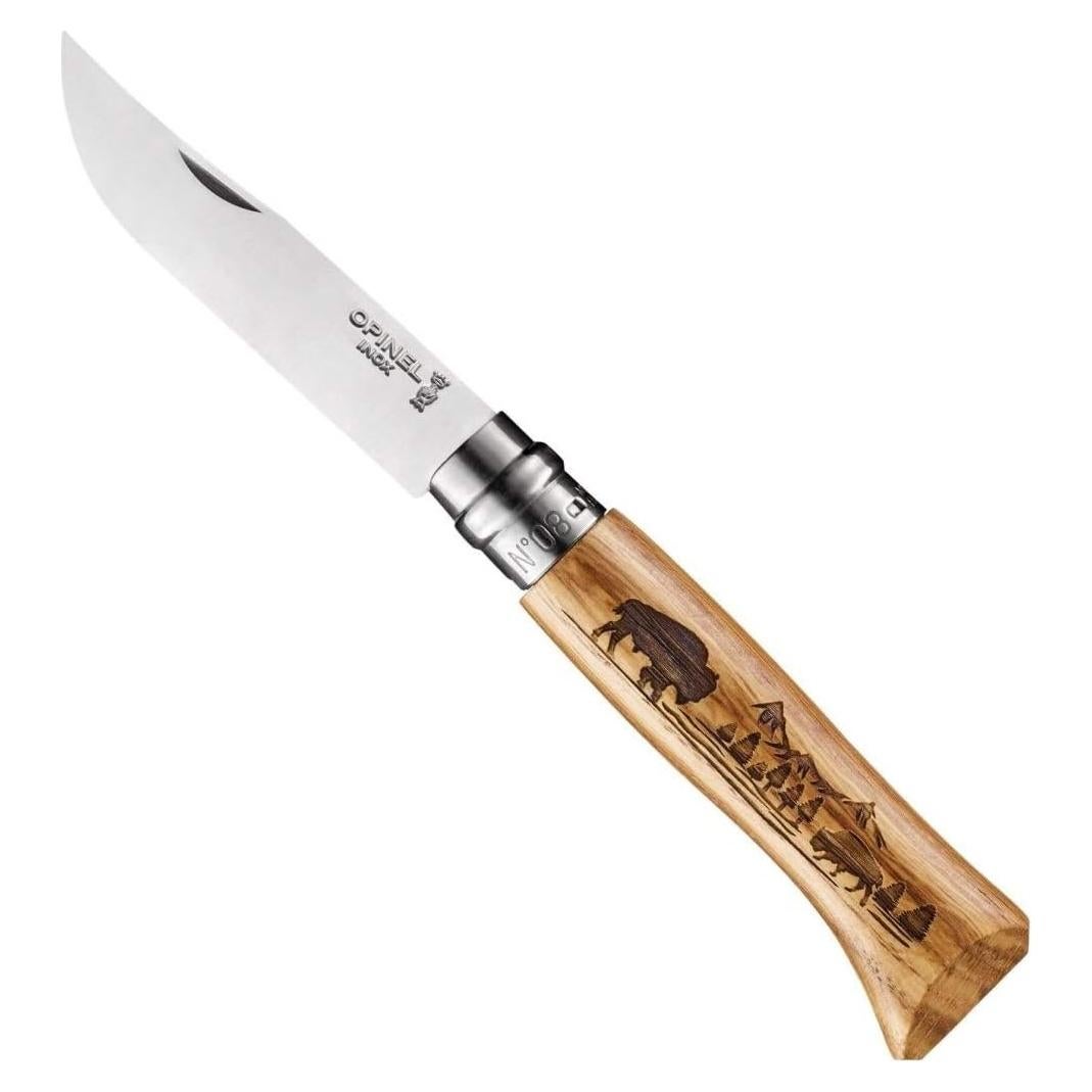 Cuchillo Plegable Opinel No. 8 Roble Bisonte 8.5 cm Inox