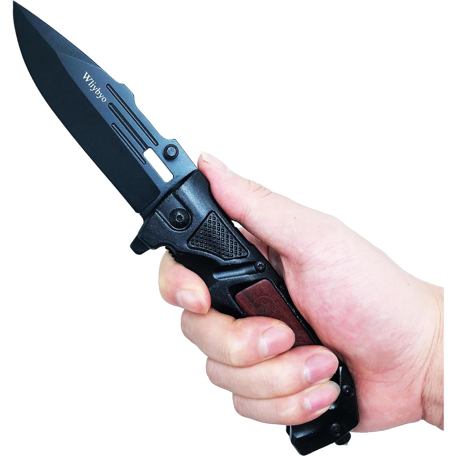 Cuchillo de bolsillo Wliybyo DA15 3 en 1 con rompevidrios