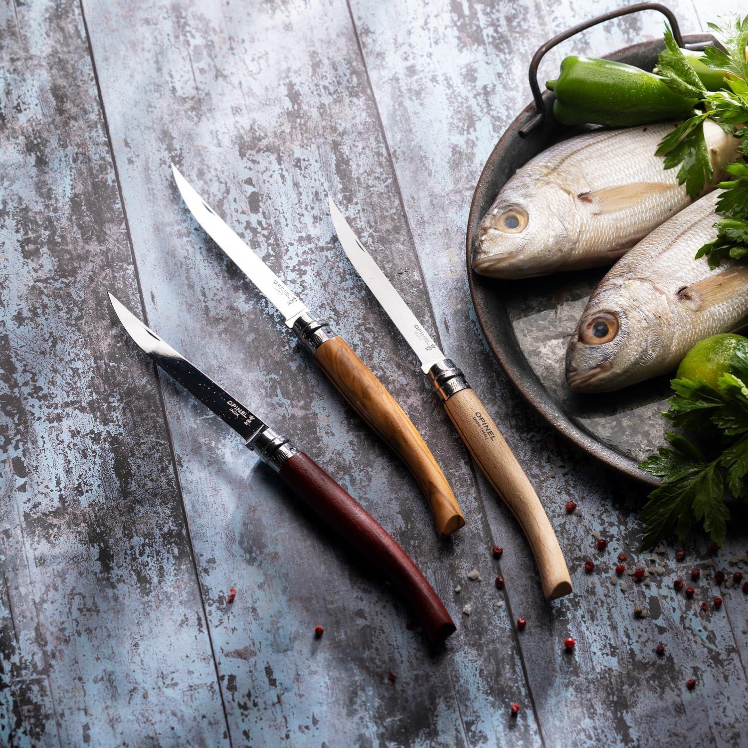 Cuchillo de Filete Plegable Opinel Effilé No. 12 Madera de Haya