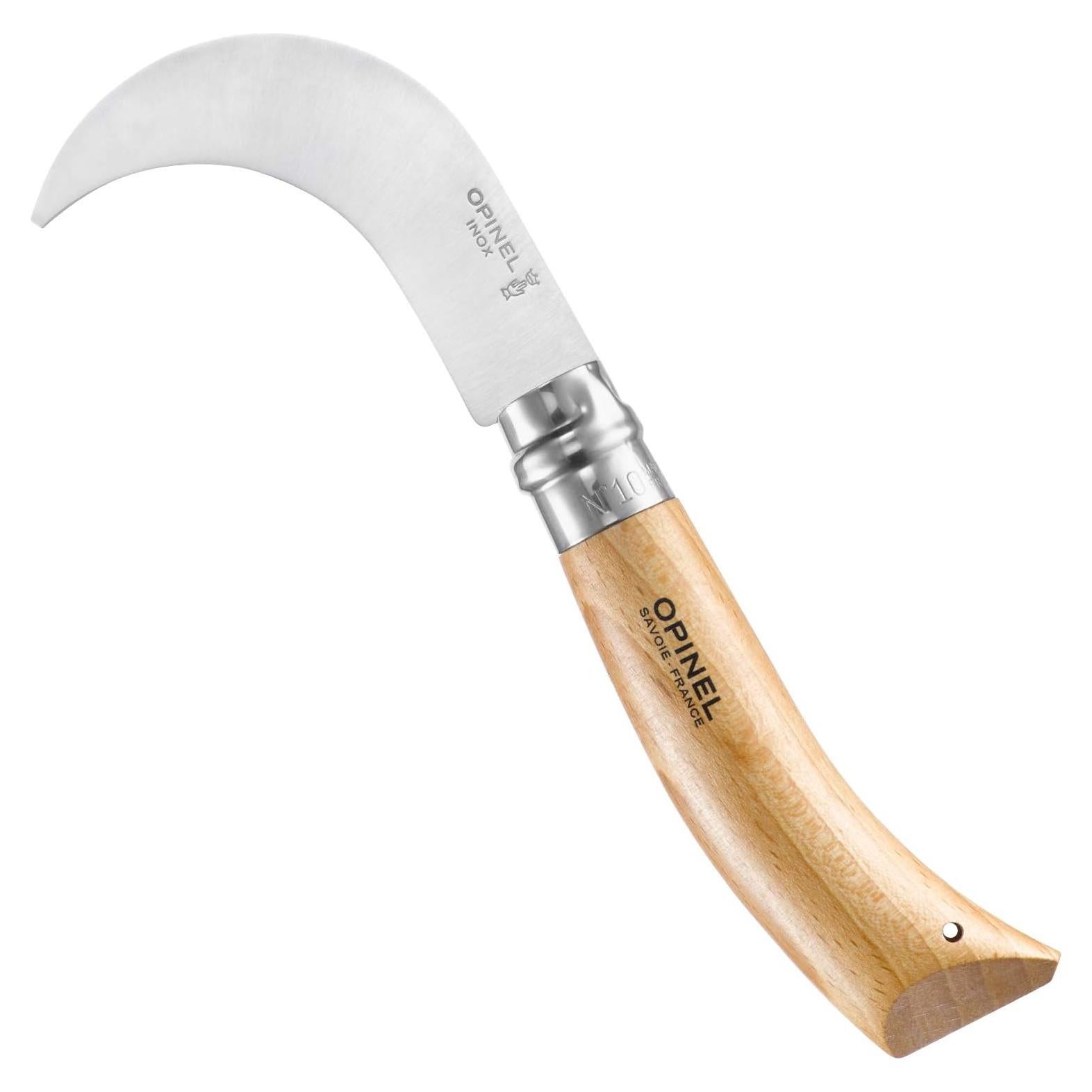 Cuchillo Plegable de Jardinería Opinel No. 10 - Acero Inoxidable 10cm