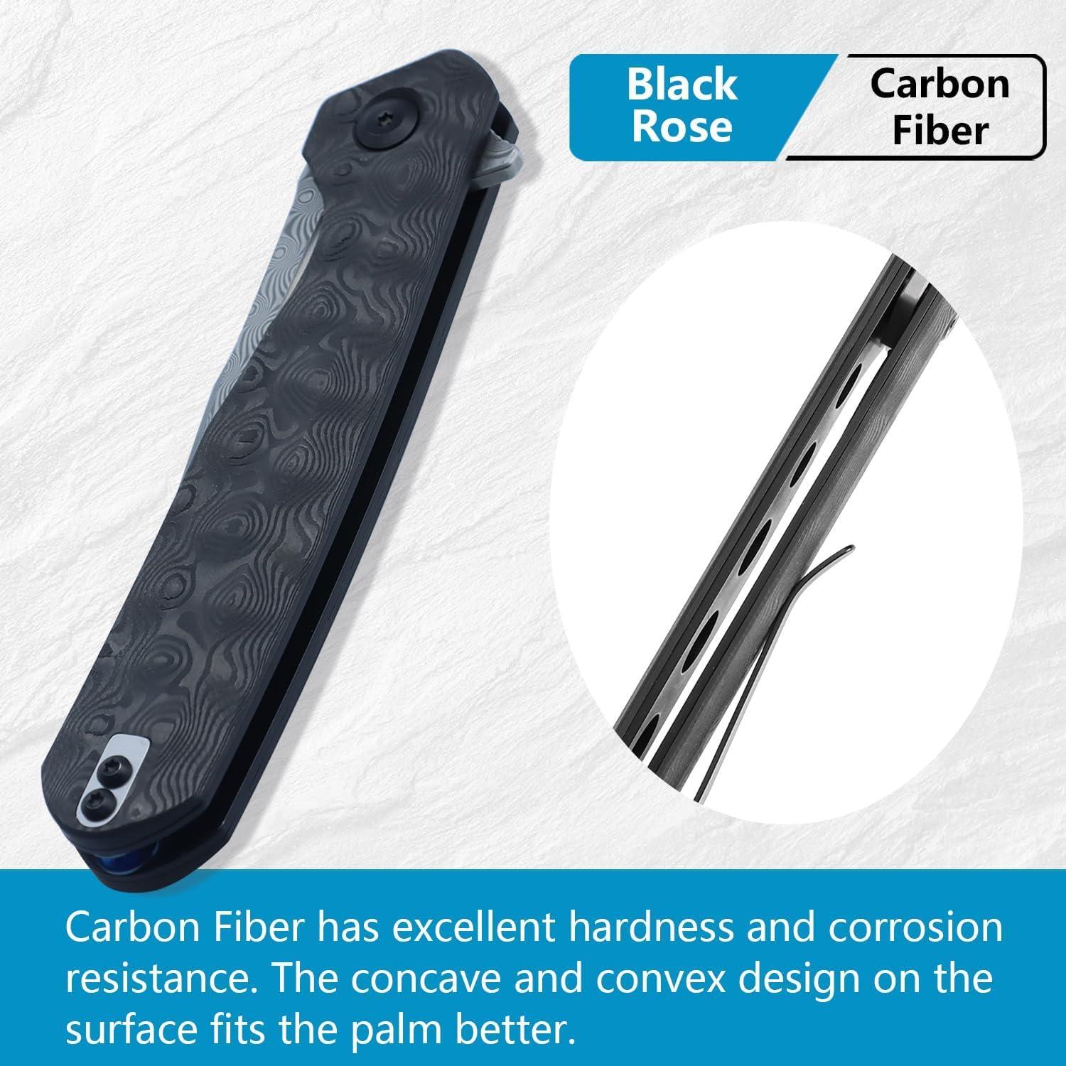 Cuchillo de bolsillo KANSEPT Qilin Damasco 8.71 cm EDC