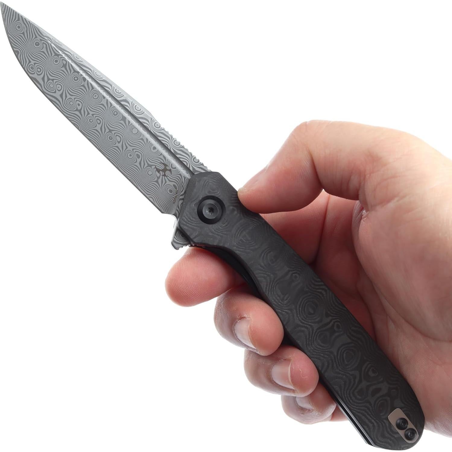 Cuchillo de bolsillo KANSEPT Qilin Damasco 8.71 cm EDC