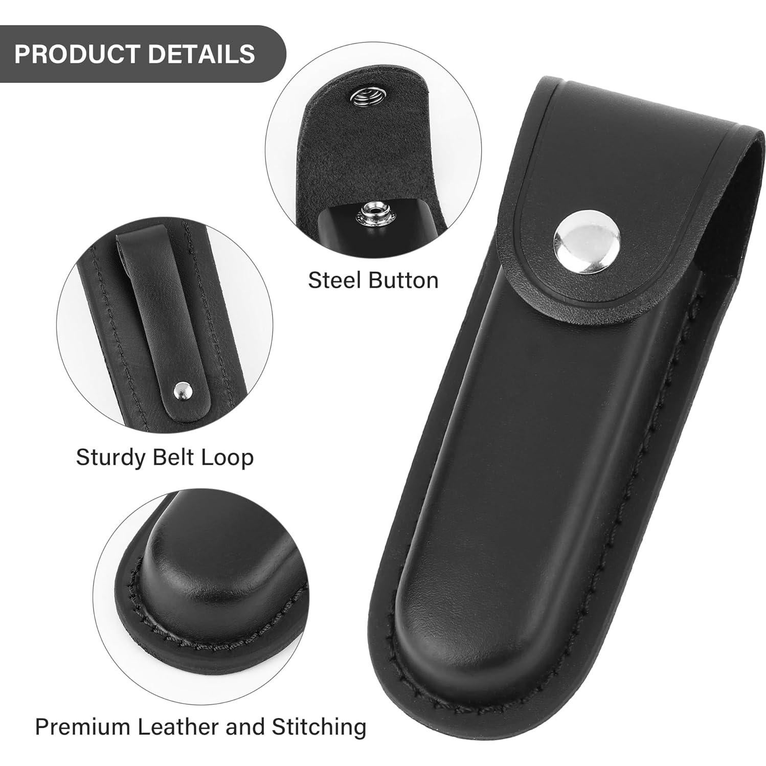 Funda de Cuchillo de Piel A.I.FORCE para Cuchillos de 10.16 cm