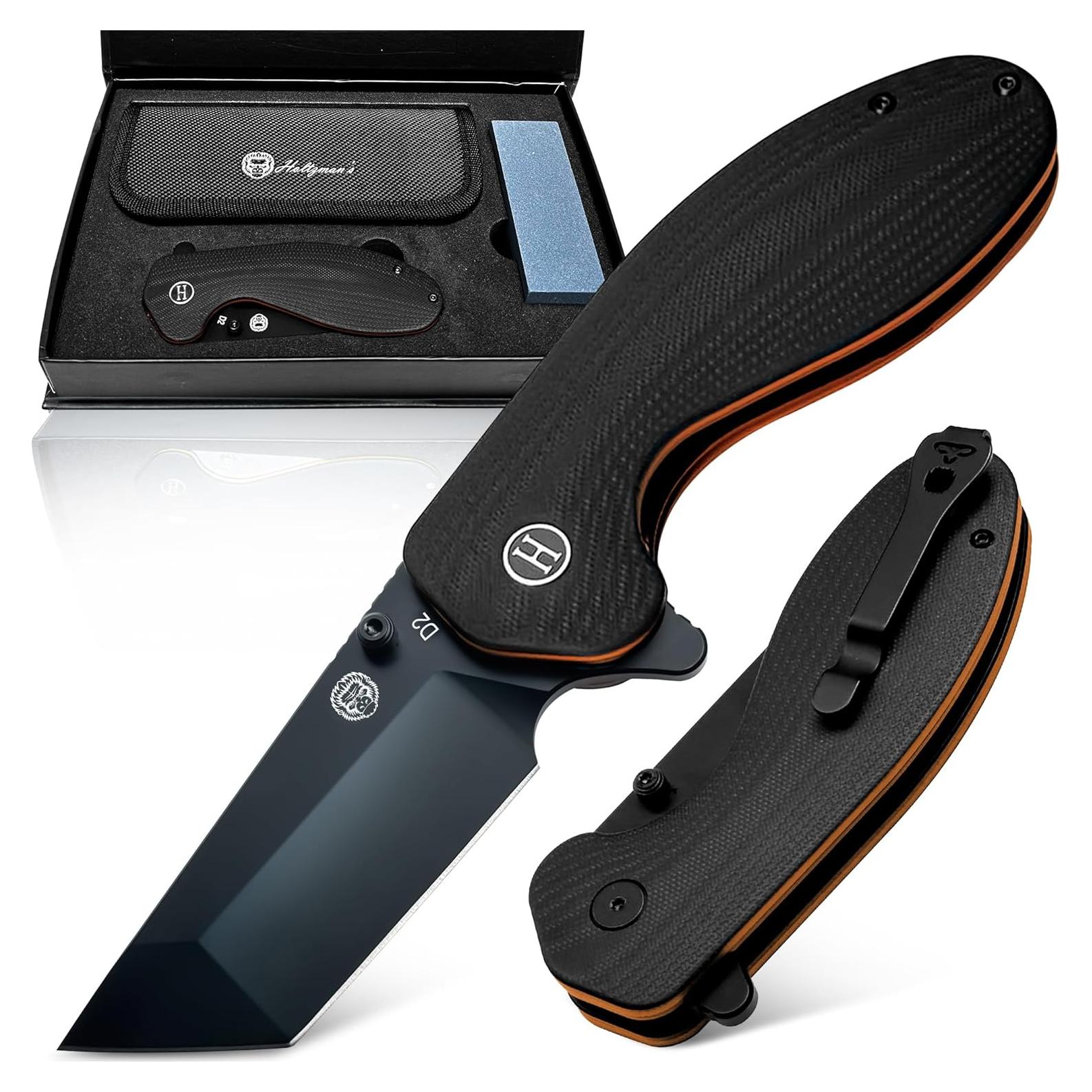 Cuchillo Plegable Holtzman's Gorilla D2 19.5cm Negro/Naranja