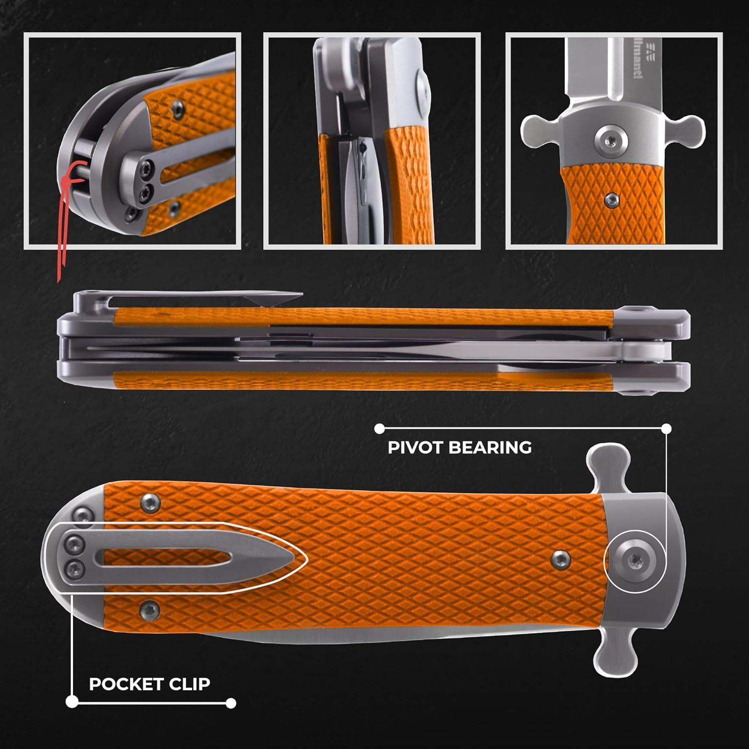 Cuchillo Plegable Ganzo Samson-OR Naranja Hoja Acero D2