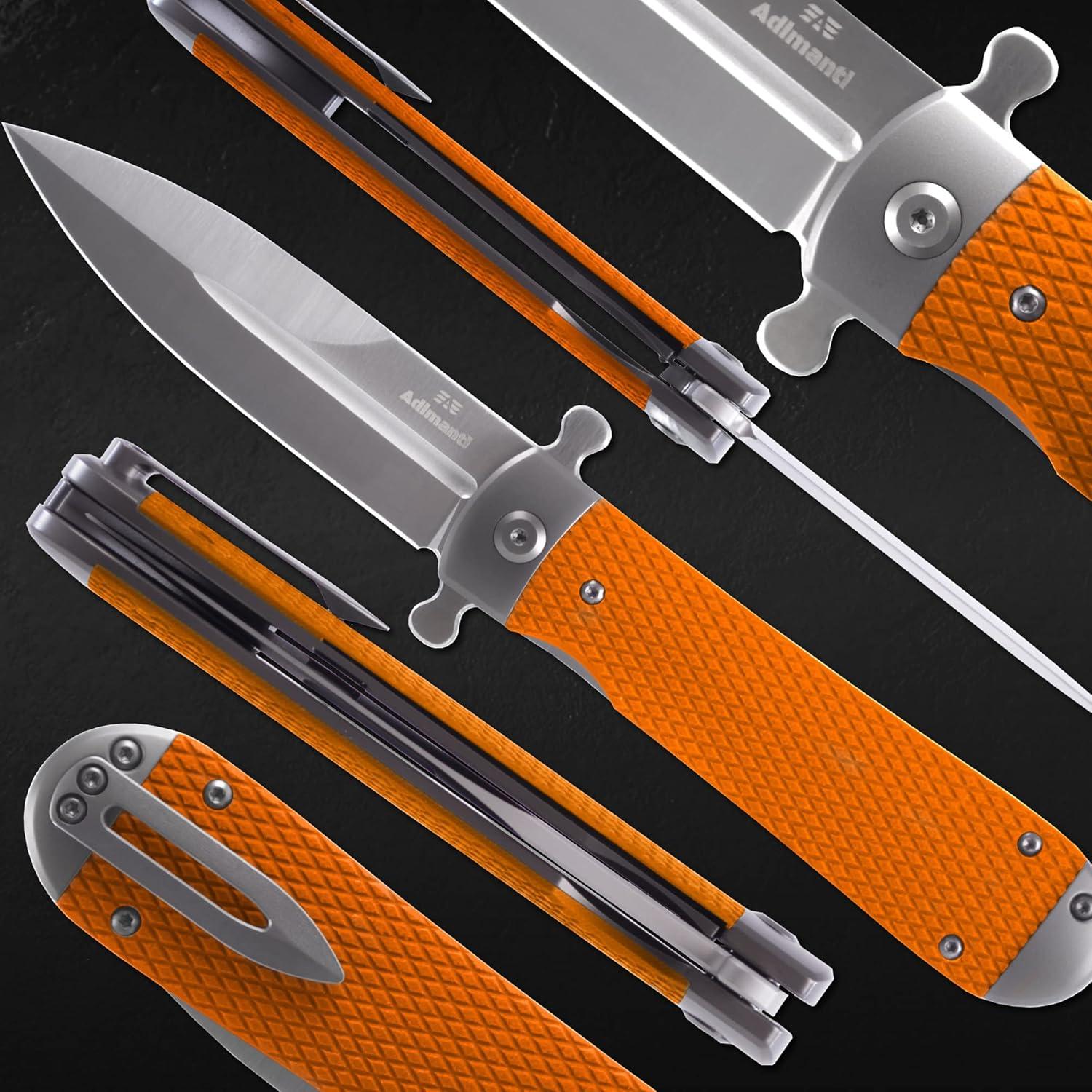Cuchillo Plegable Ganzo Samson-OR Naranja Hoja Acero D2