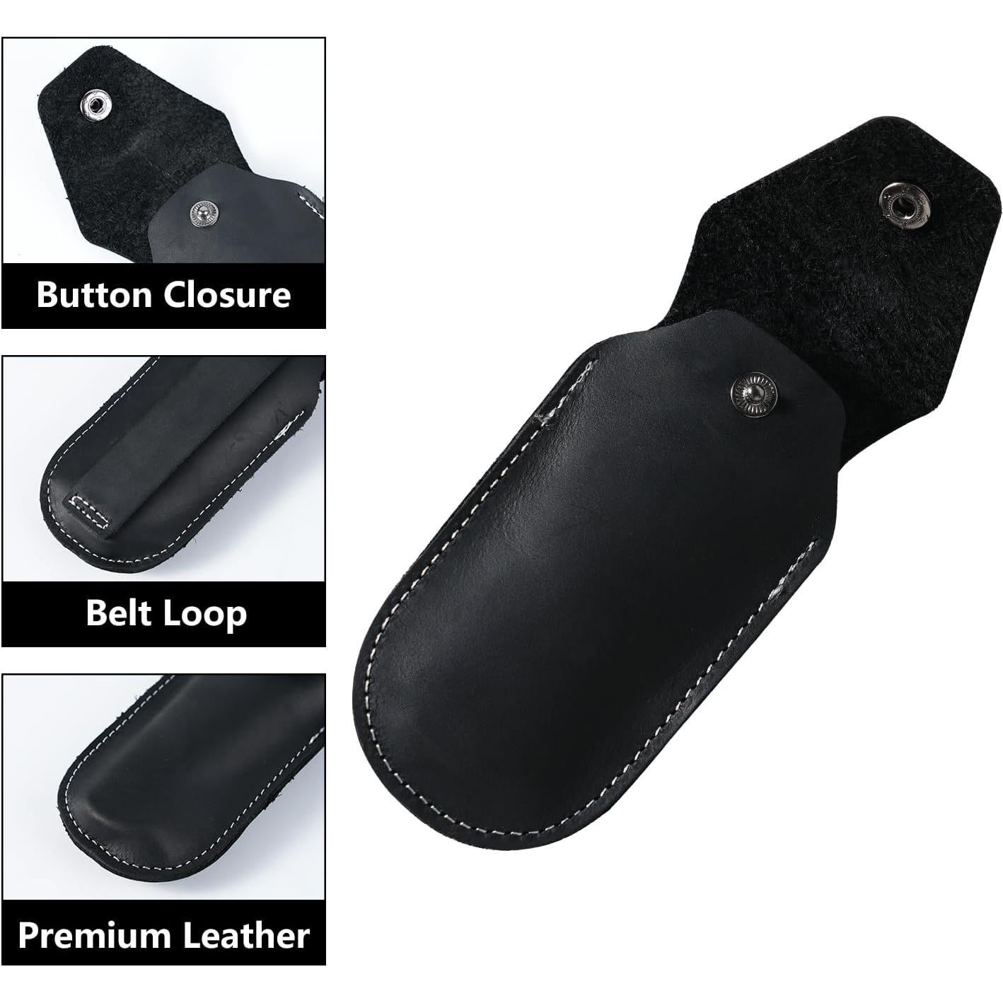 Funda de cuero para cuchillo plegable Biobasedon 10 cm