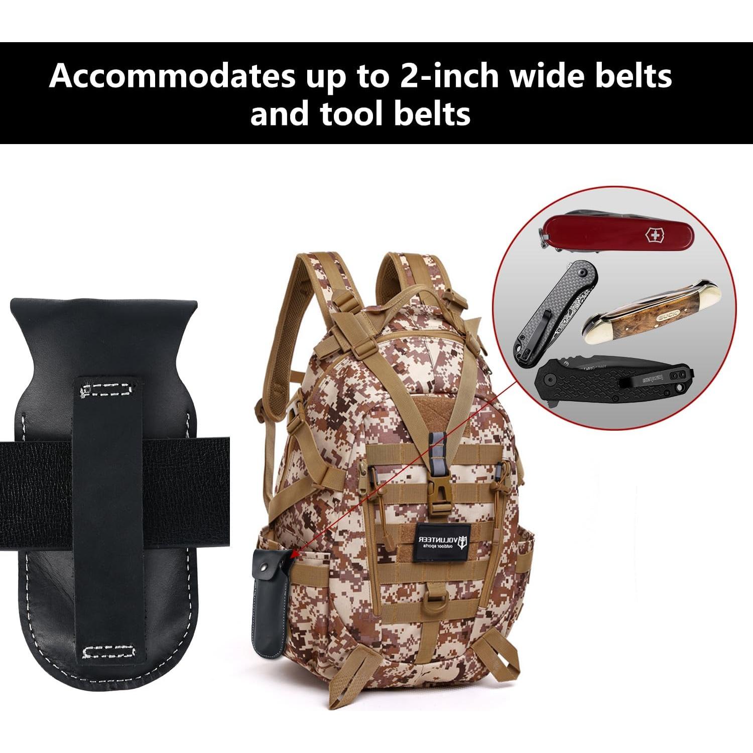 Funda de cuero para cuchillo plegable Biobasedon 10 cm