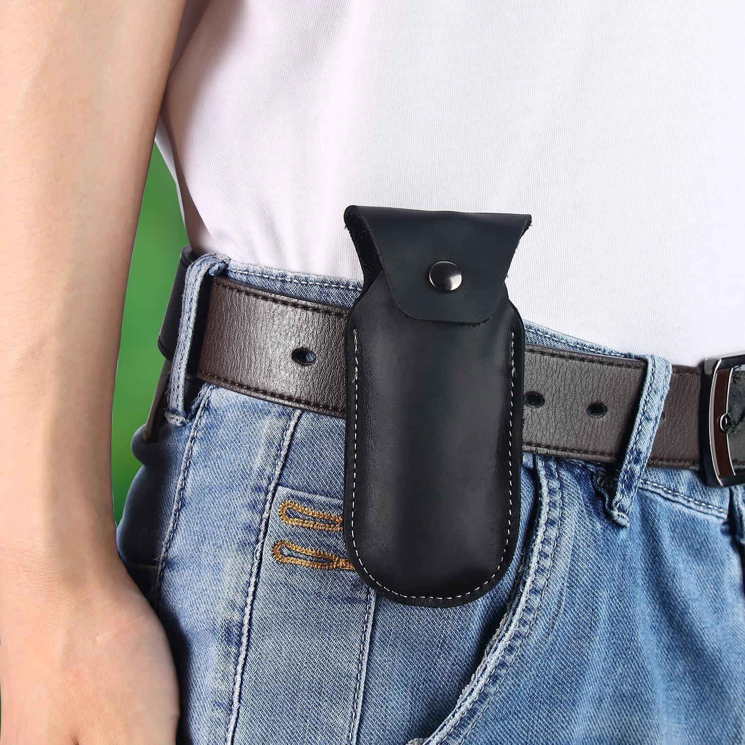 Funda de cuero para cuchillo plegable Biobasedon 10 cm
