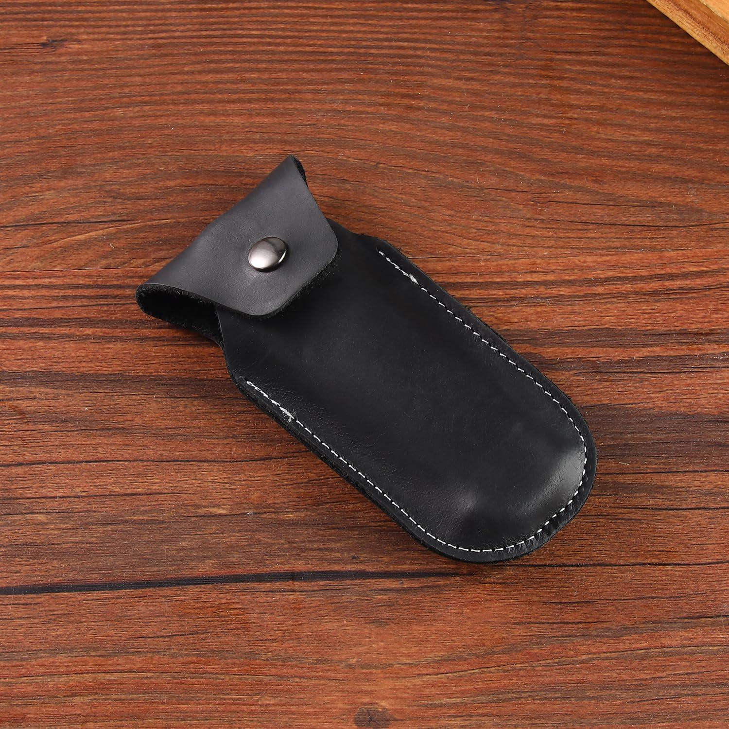 Funda de cuero para cuchillo plegable Biobasedon 10 cm