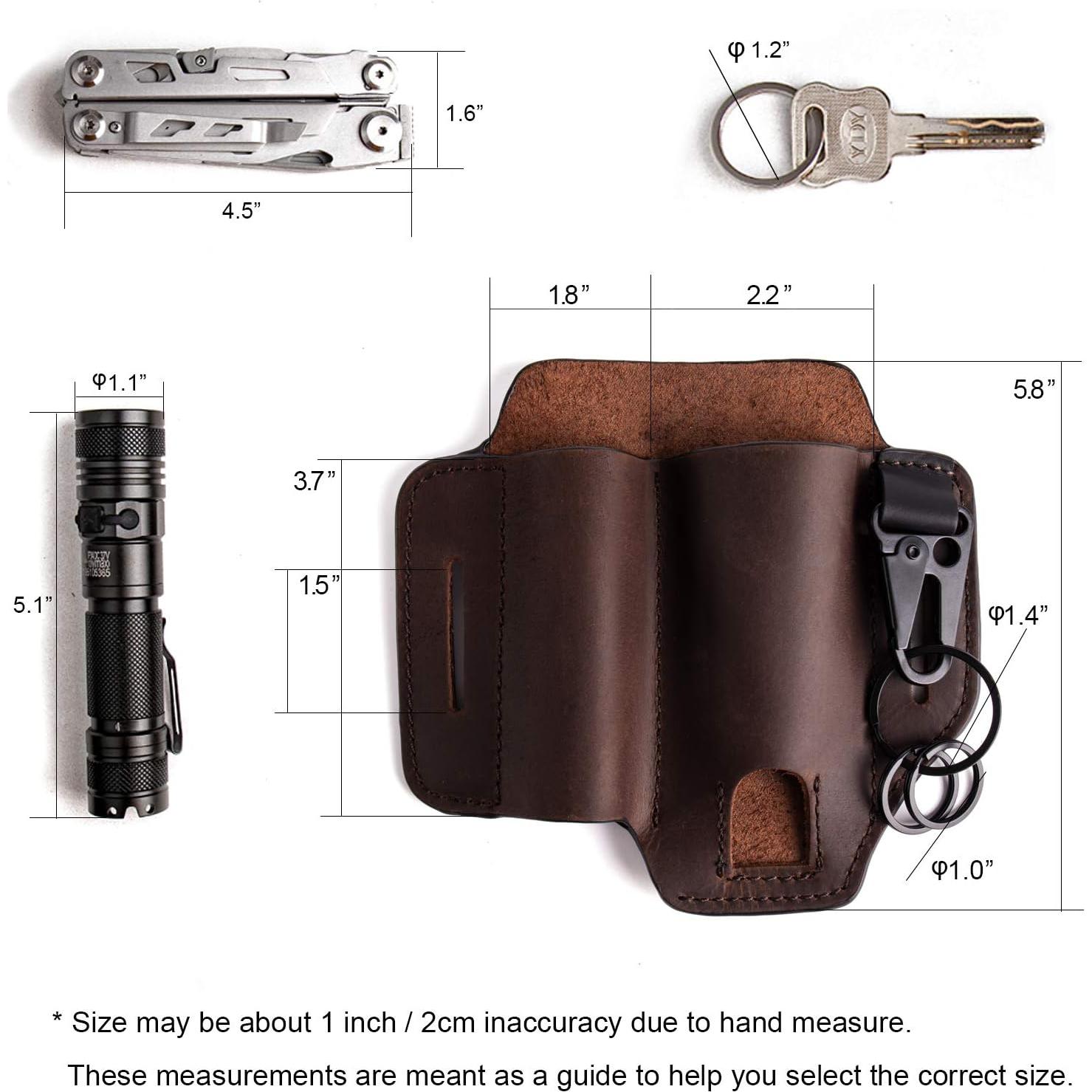 Funda de Cuero Gentlestache para Multiherramienta EDC Marrón
