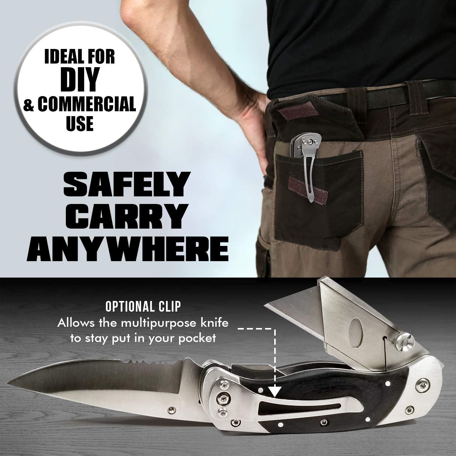 Cuchillo Utilitario Plegable Holtzman's Gorilla 2-en-1 Negro