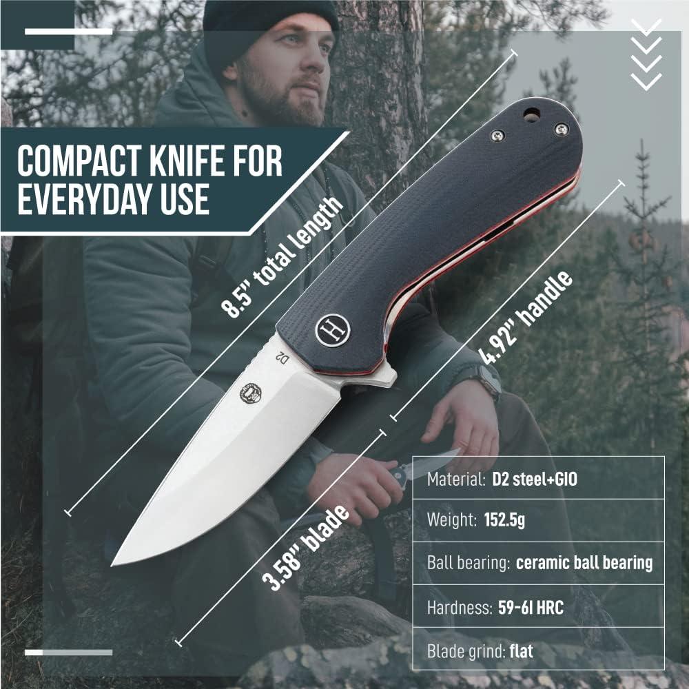 Cuchillo Plegable de Supervivencia Holtzman La Salvaje 16.36cm