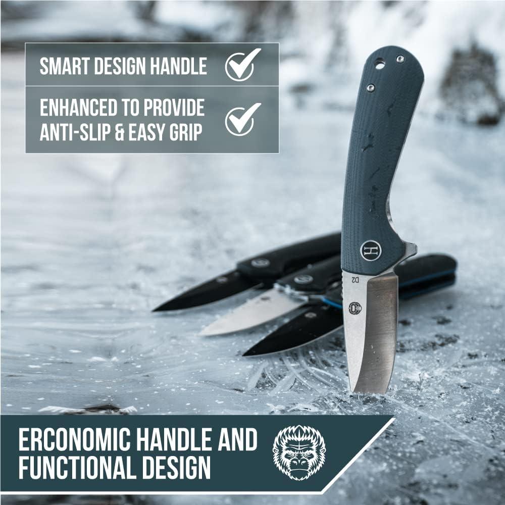 Cuchillo Plegable de Supervivencia Holtzman La Salvaje 16.36cm