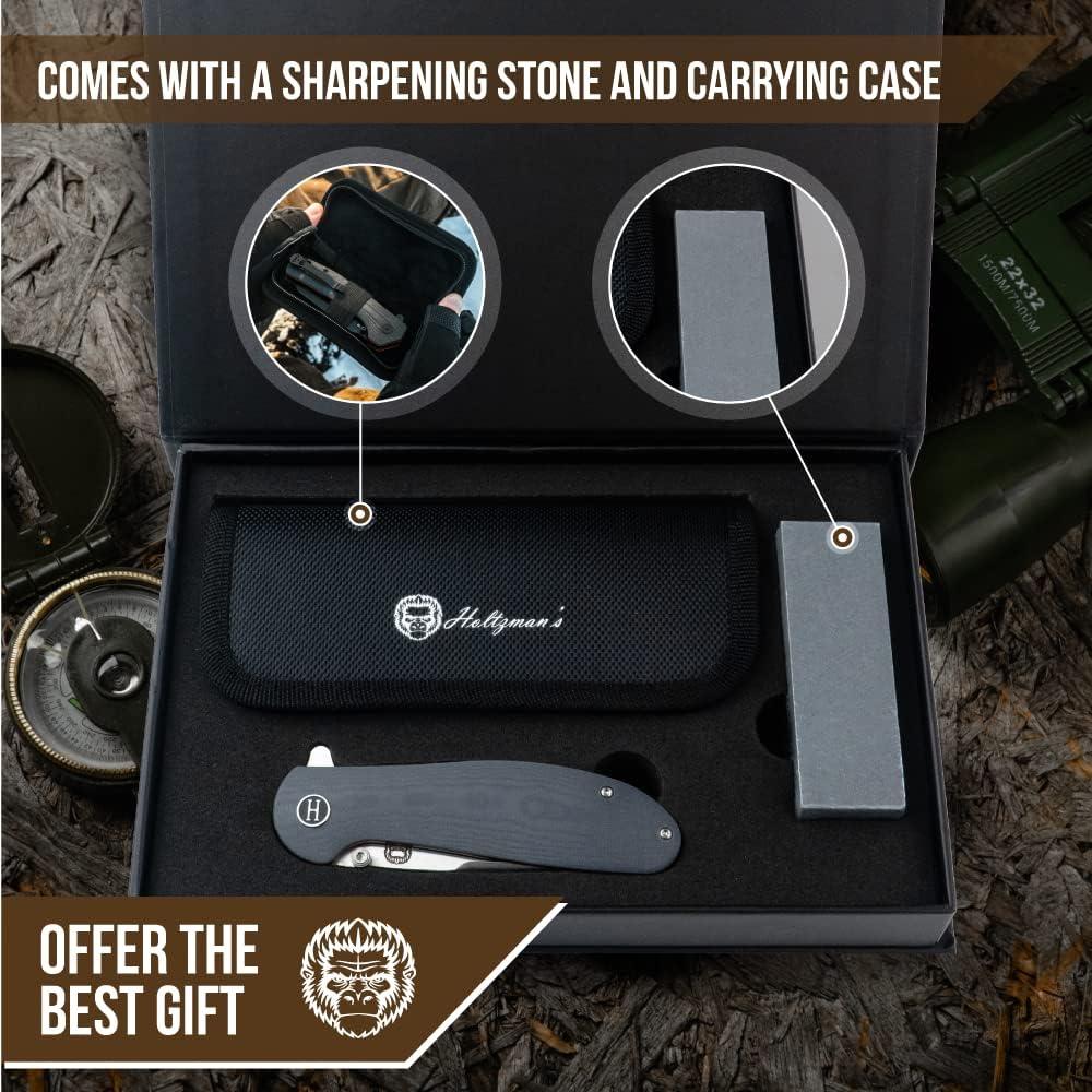 Cuchillo Plegable Holtzman H4-AZIS-CAI5 Acero D2 Mango G10