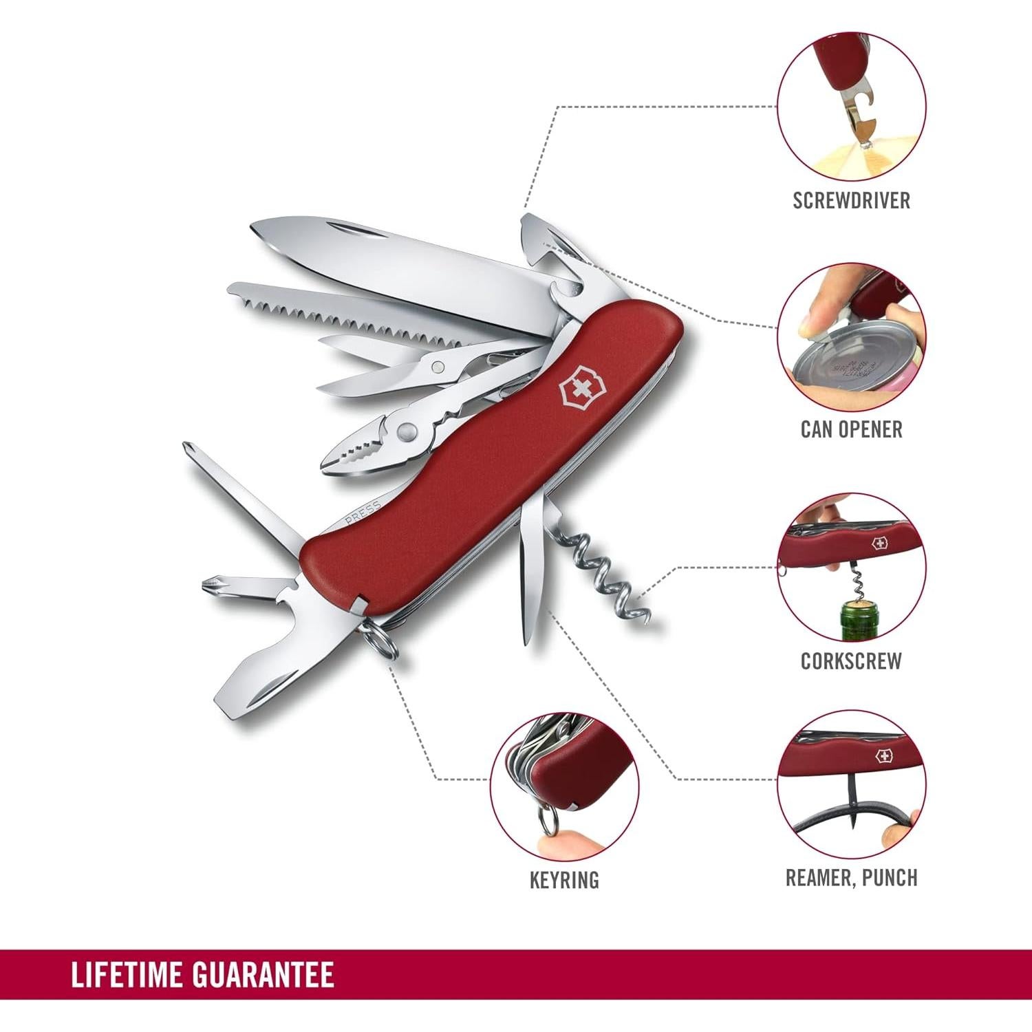 Cuchillo Suizo Victorinox Héroes 18 Funciones Rojo