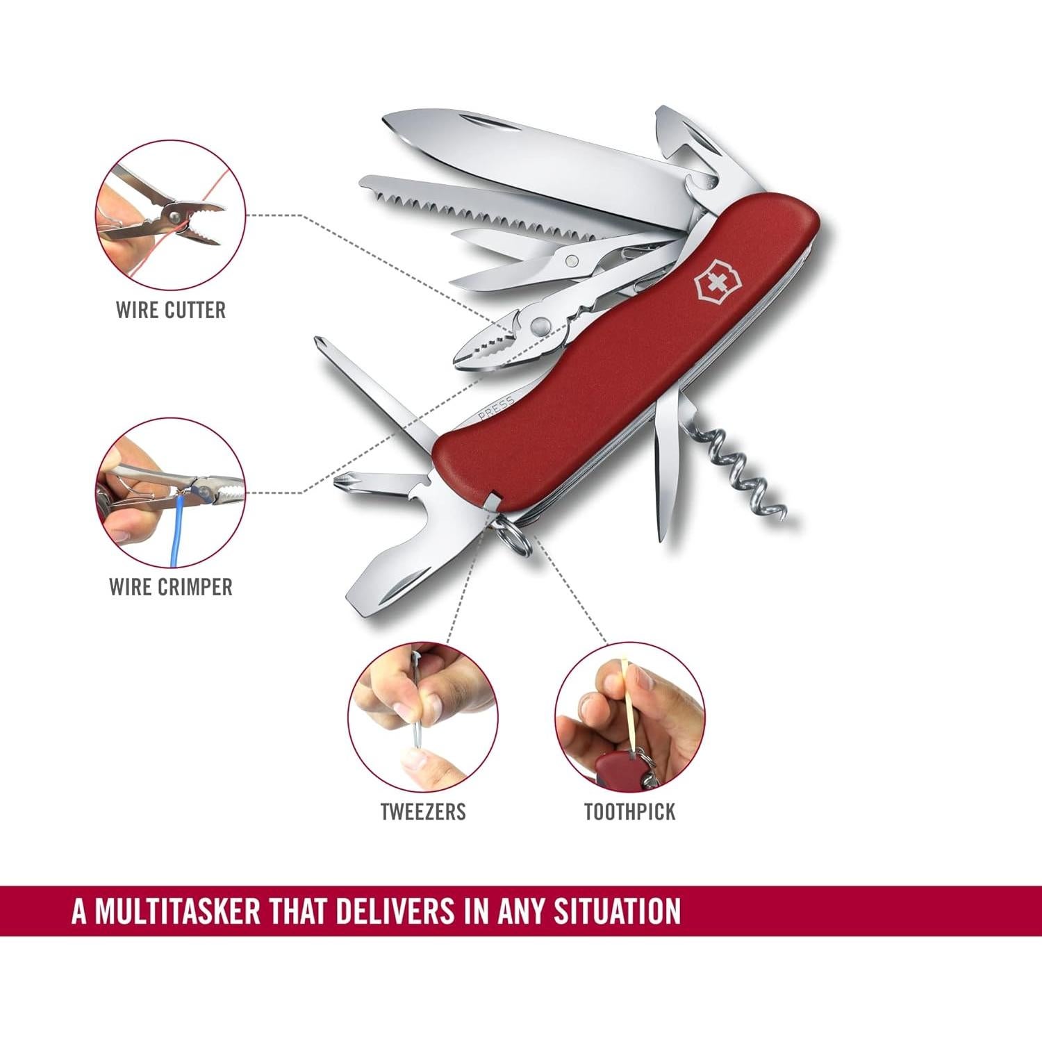 Cuchillo Suizo Victorinox Héroes 18 Funciones Rojo
