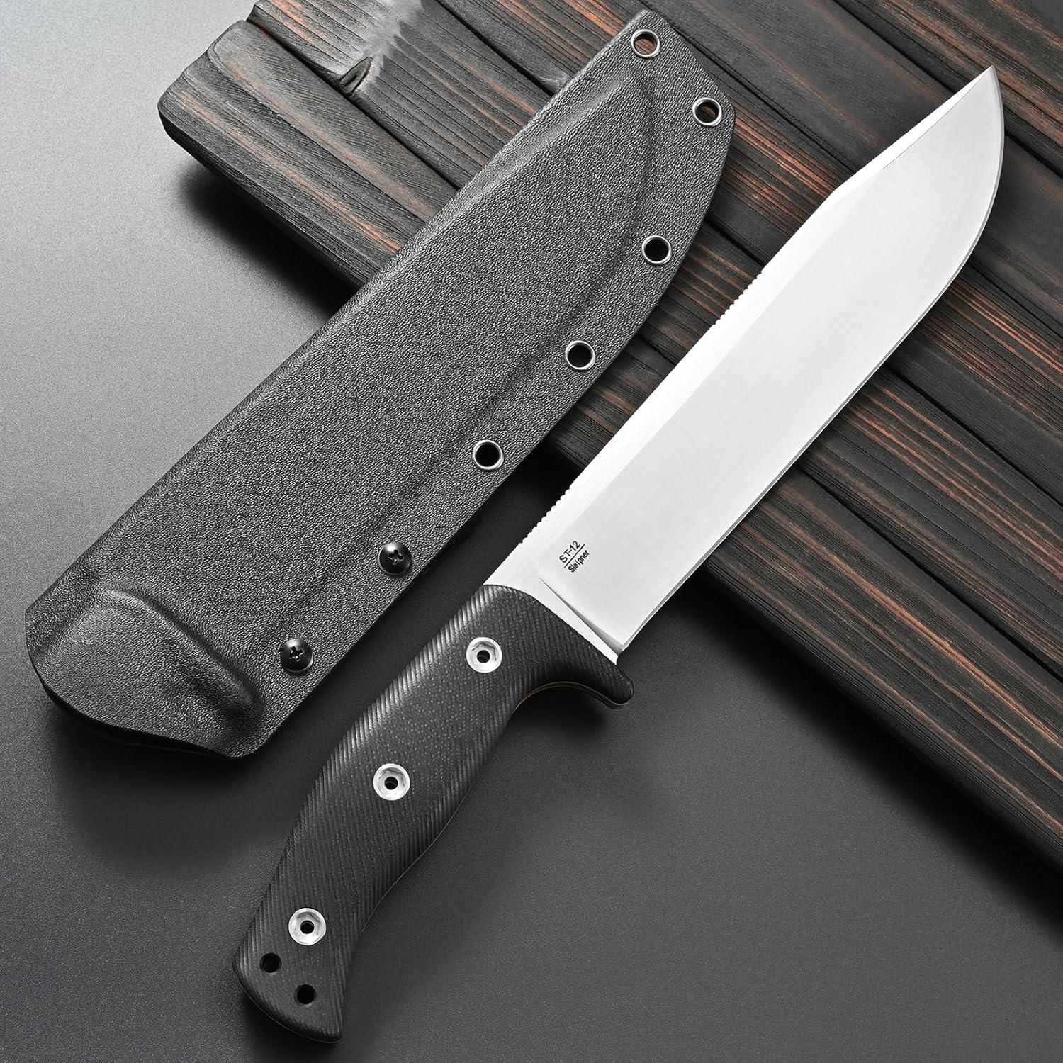 Cuchillo Fijo Sitivien ST12 Plus Acero Sleipner 34.1 cm Plata