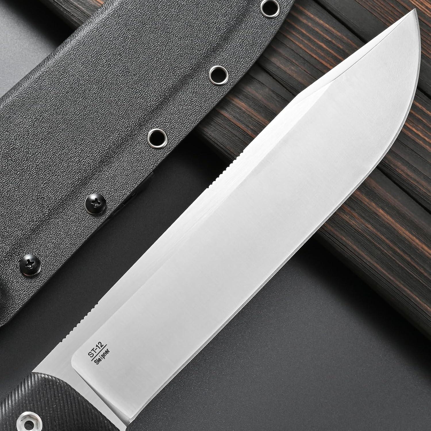 Cuchillo Fijo Sitivien ST12 Plus Acero Sleipner 34.1 cm Plata