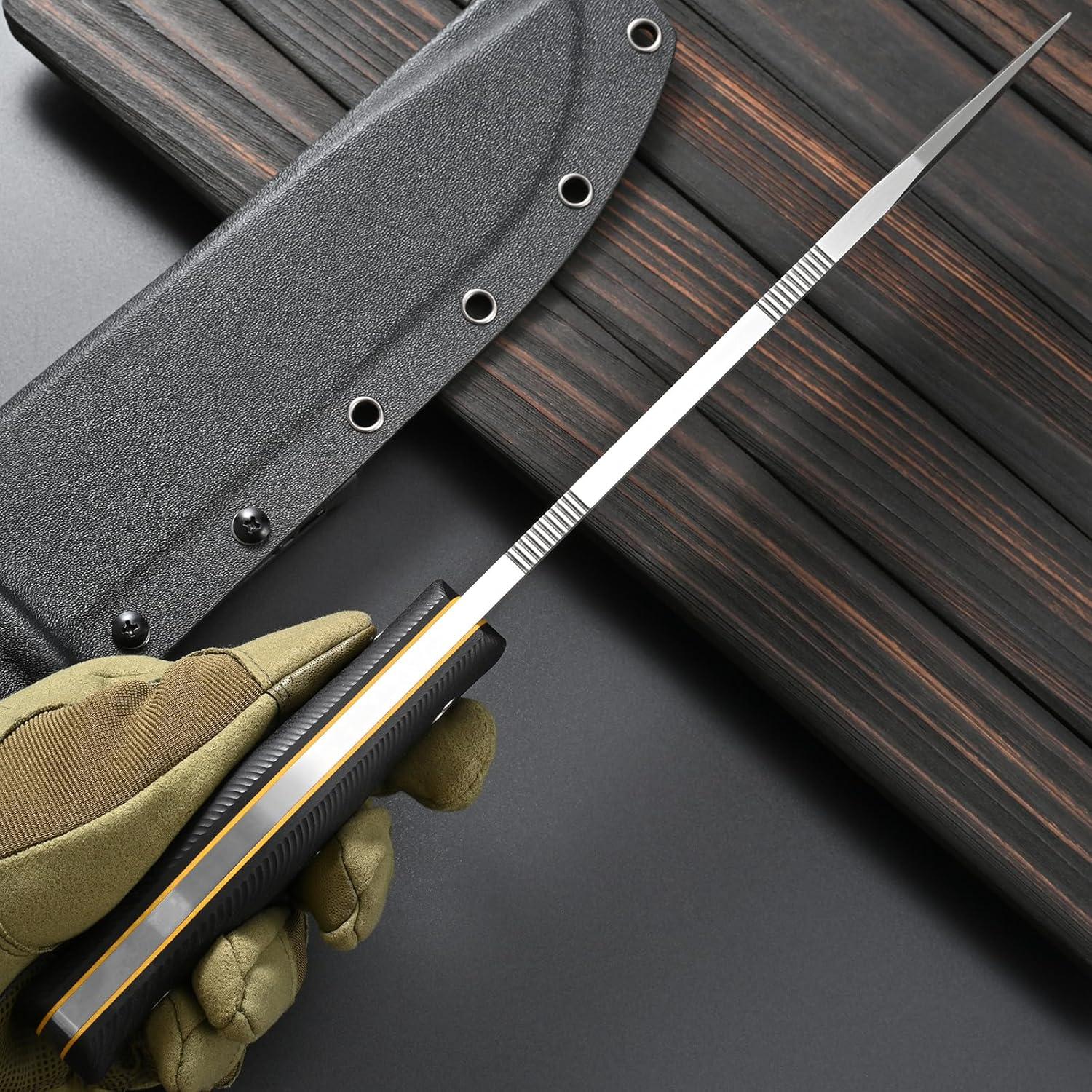 Cuchillo Fijo Sitivien ST12 Plus Acero Sleipner 34.1 cm Plata