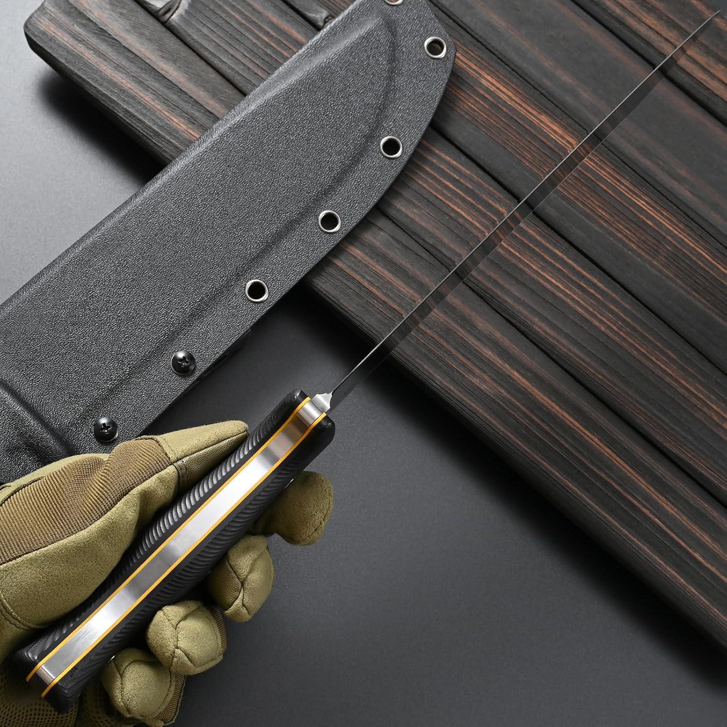 Cuchillo Fijo Sitivien ST12 Plus Acero Sleipner 34.1 cm Plata