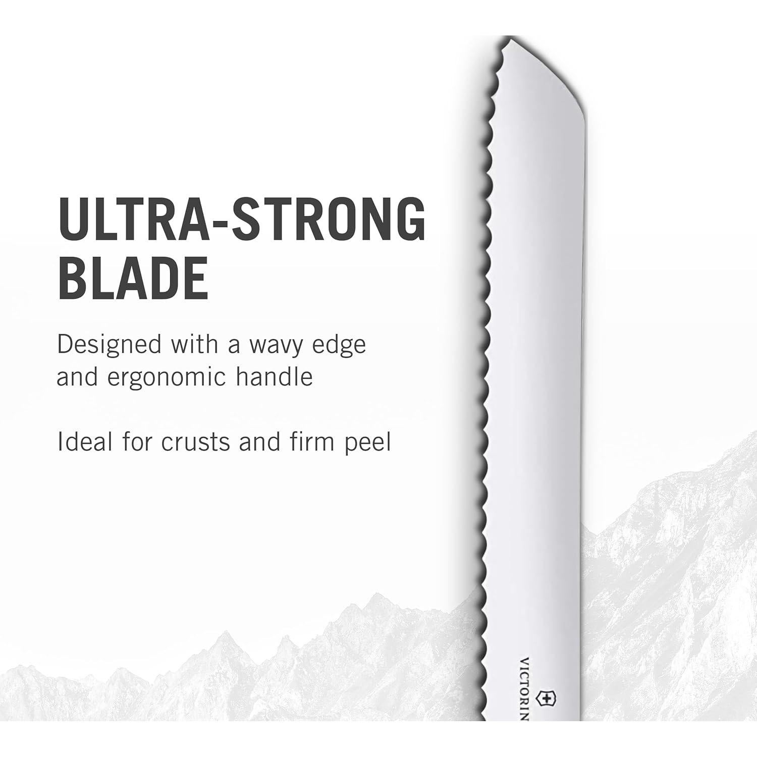 Cuchillo de Pan Victorinox 21 cm Serrado con Mango de Madera