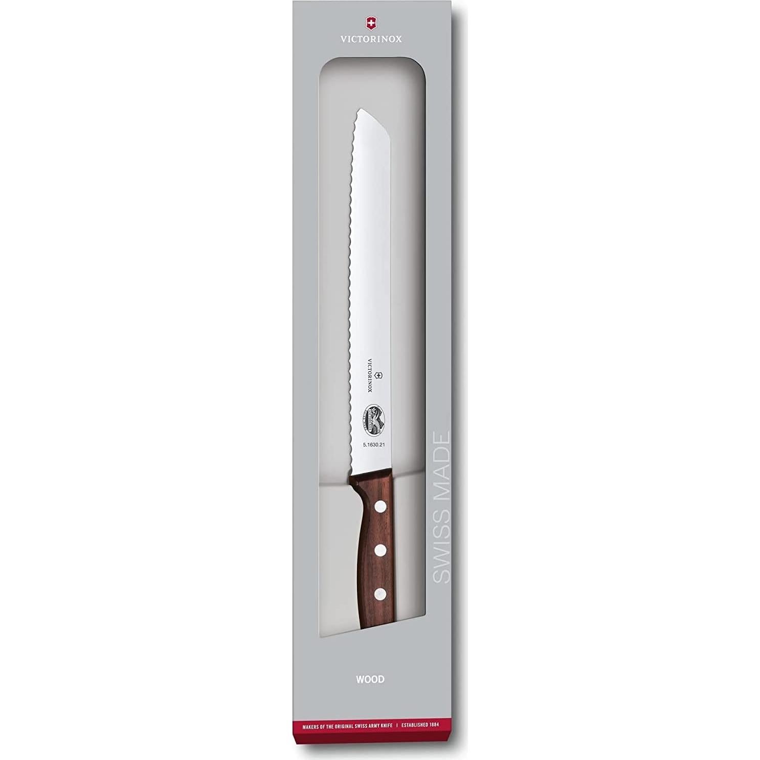 Cuchillo de Pan Victorinox 21 cm Serrado con Mango de Madera
