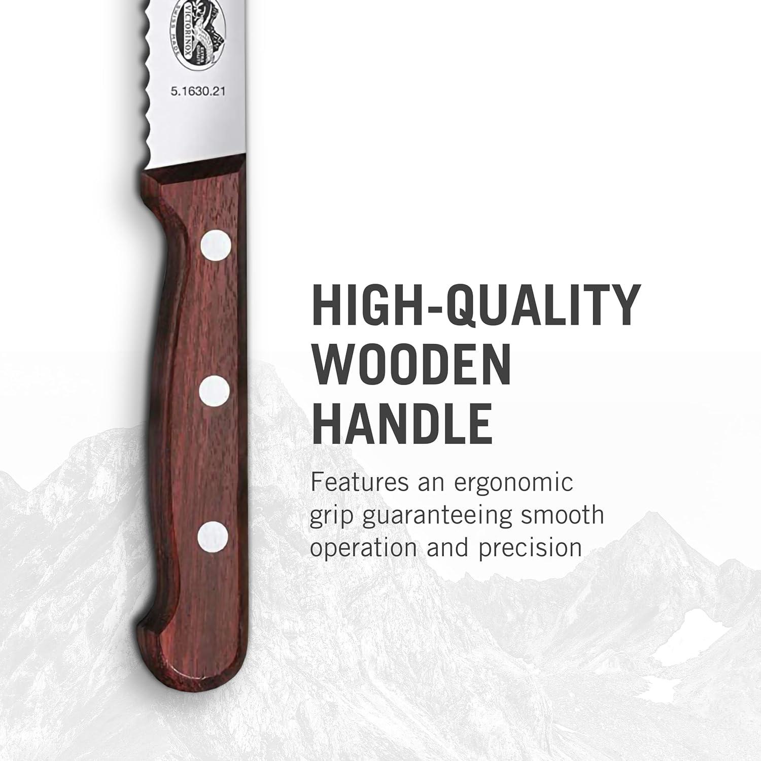 Cuchillo de Pan Victorinox 21 cm Serrado con Mango de Madera
