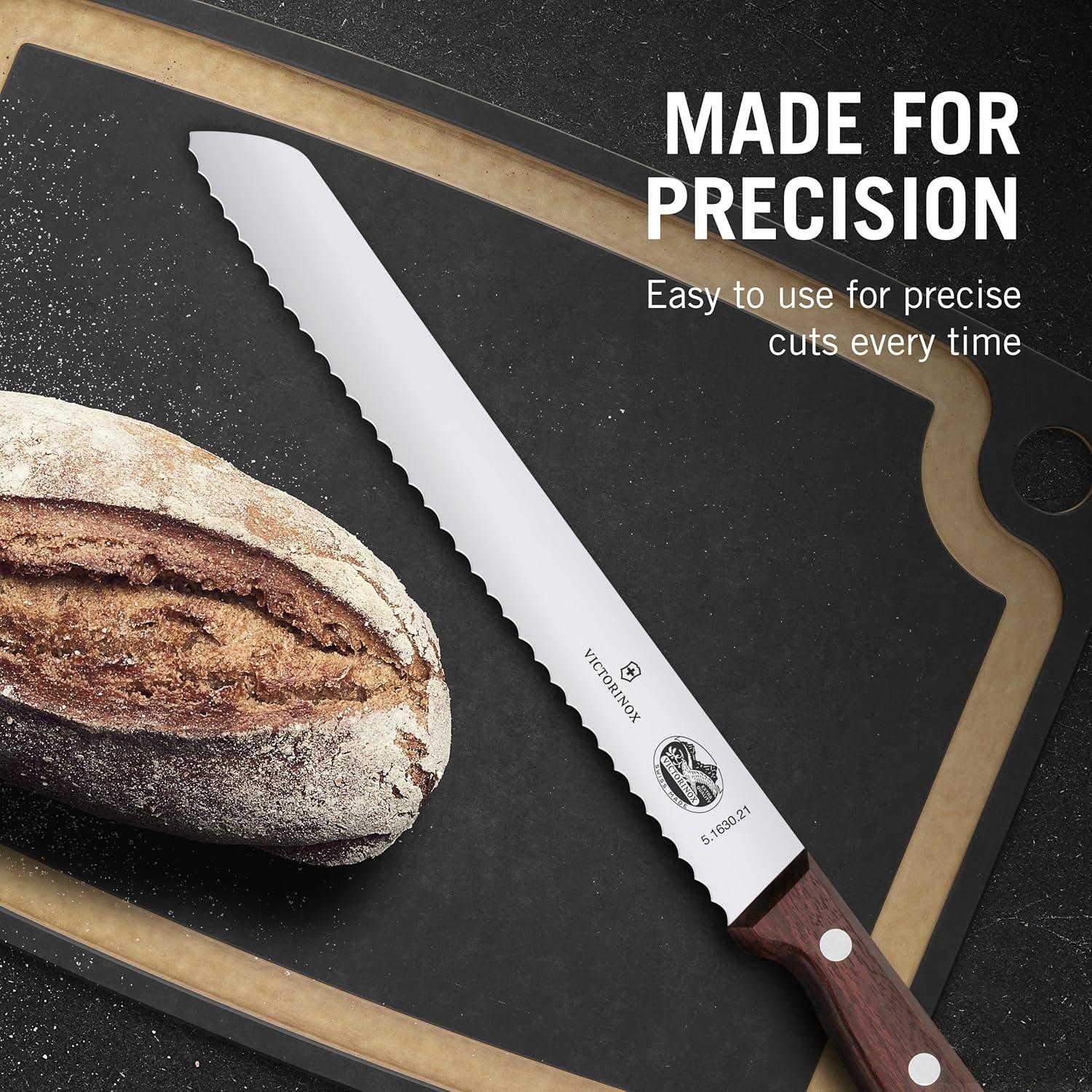 Cuchillo de Pan Victorinox 21 cm Serrado con Mango de Madera