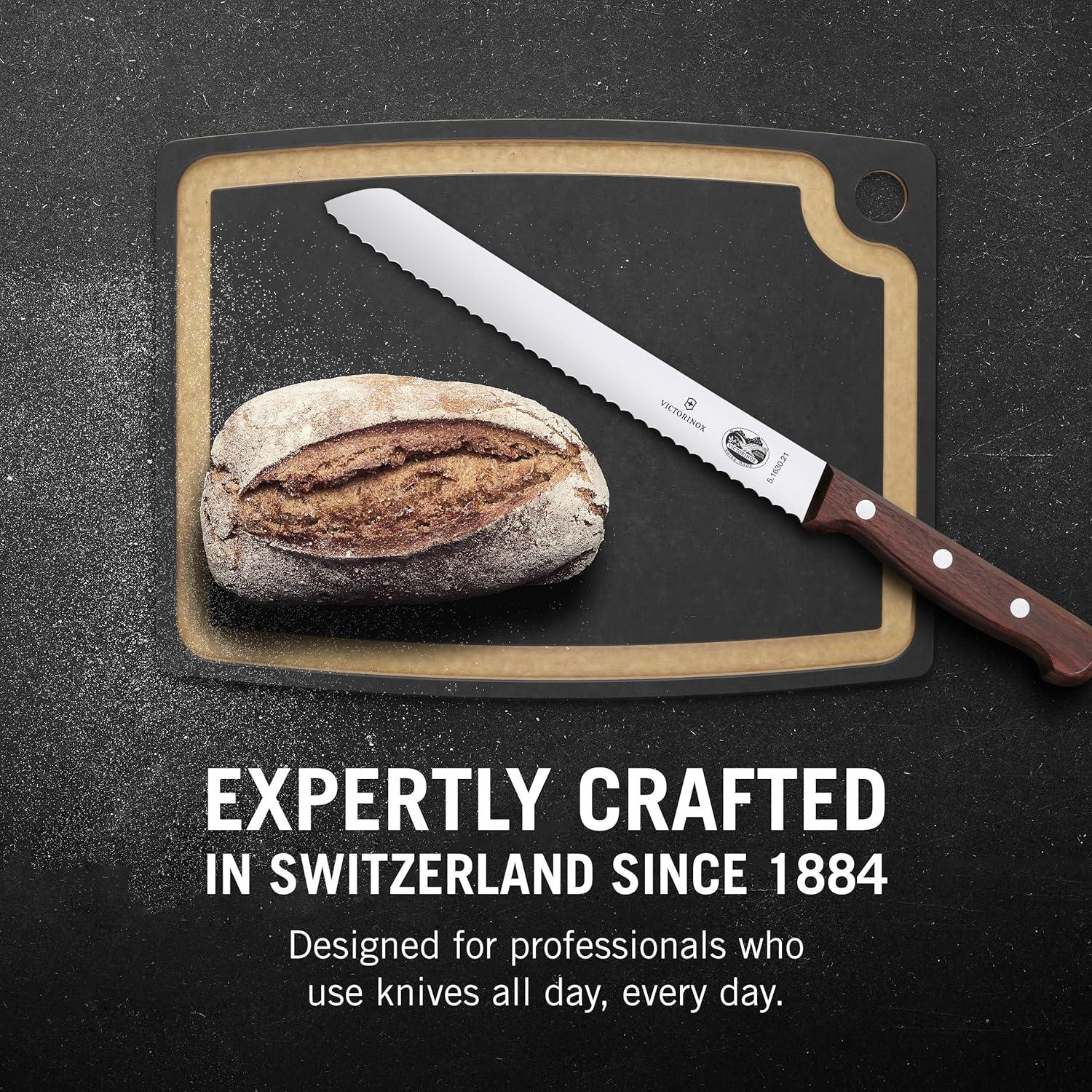 Cuchillo de Pan Victorinox 21 cm Serrado con Mango de Madera