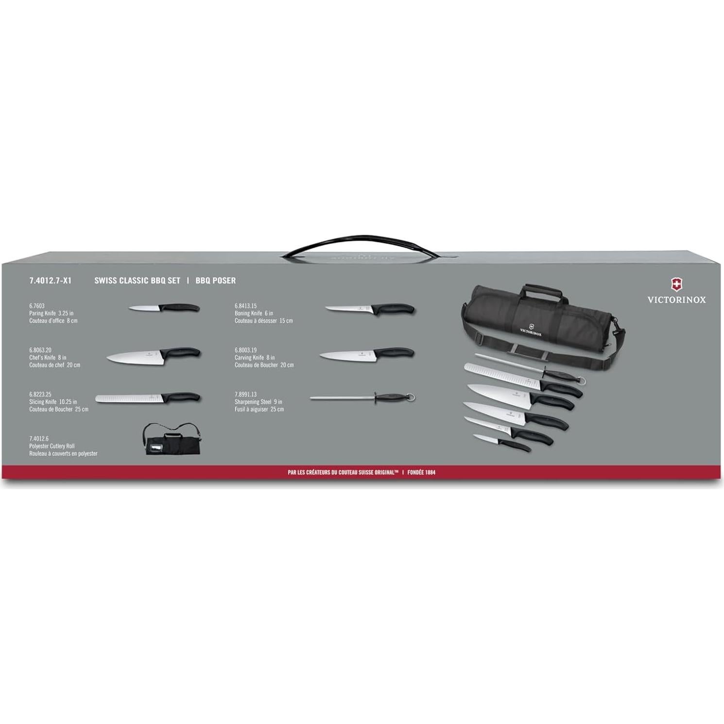 Set de Utensilios de BBQ Victorinox 7 Piezas Acero Inoxidable