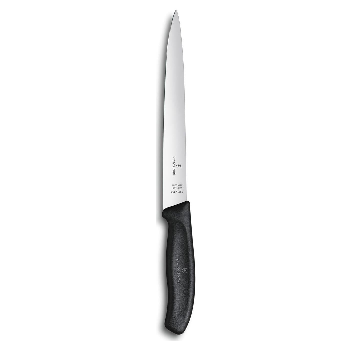 Swiss Classic 8-Inch Fillet Knife, with Straight Flexible Blade, Multicolor