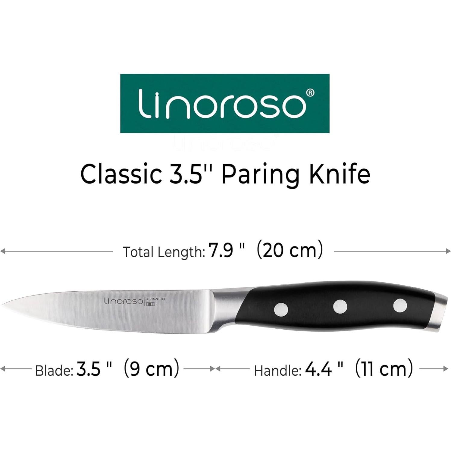 Cuchillo de Pelar Linoroso 8.9 cm Acero Inoxidable Ergonómico