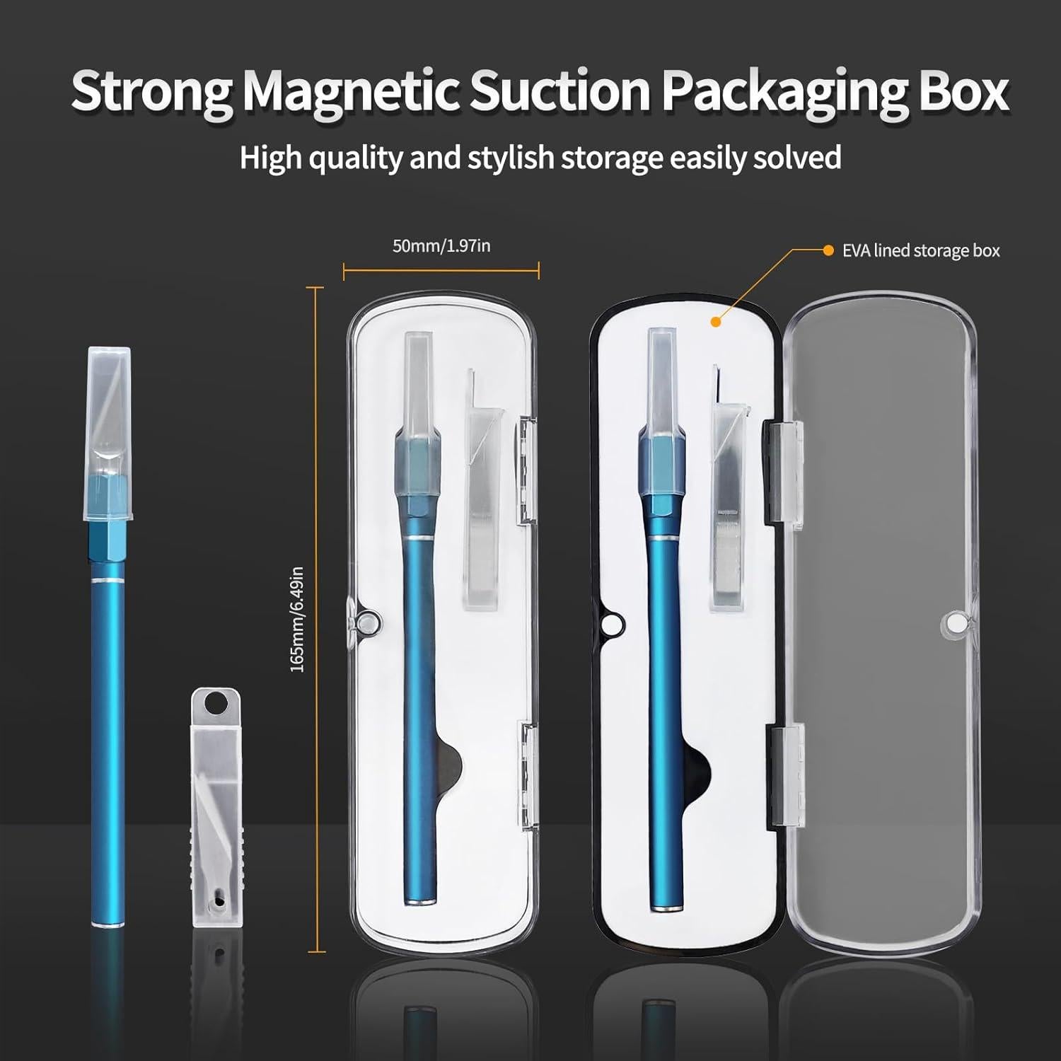 Cuchillo Exacto JIAN con 10 Cuchillas de Precisión Azul